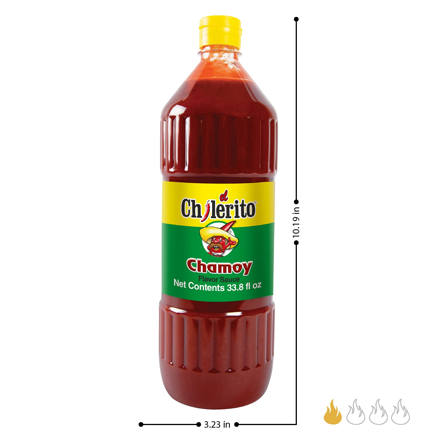 El Chilerito Chamoy Sauce 33.8 Fl. Oz / 1lt (Pack of 1) – Authentic Mexican Flavor – Perfect for Snacks and Drinks