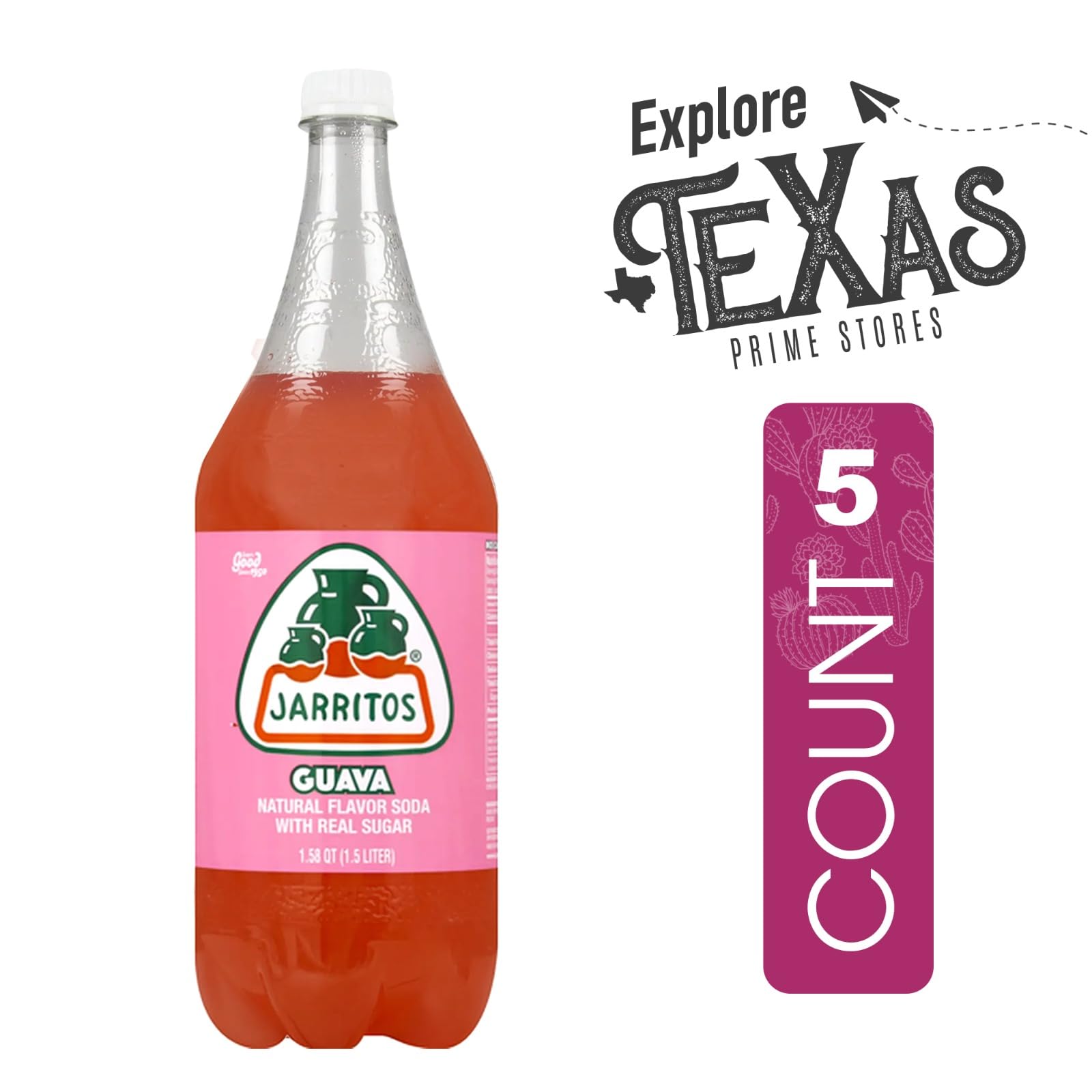 Jarritos 5-Pack of Lime Mexican Soft Drink Plastic Bottle 50.7 fl oz (1.5 lt) Made with 100% Natural Sugar