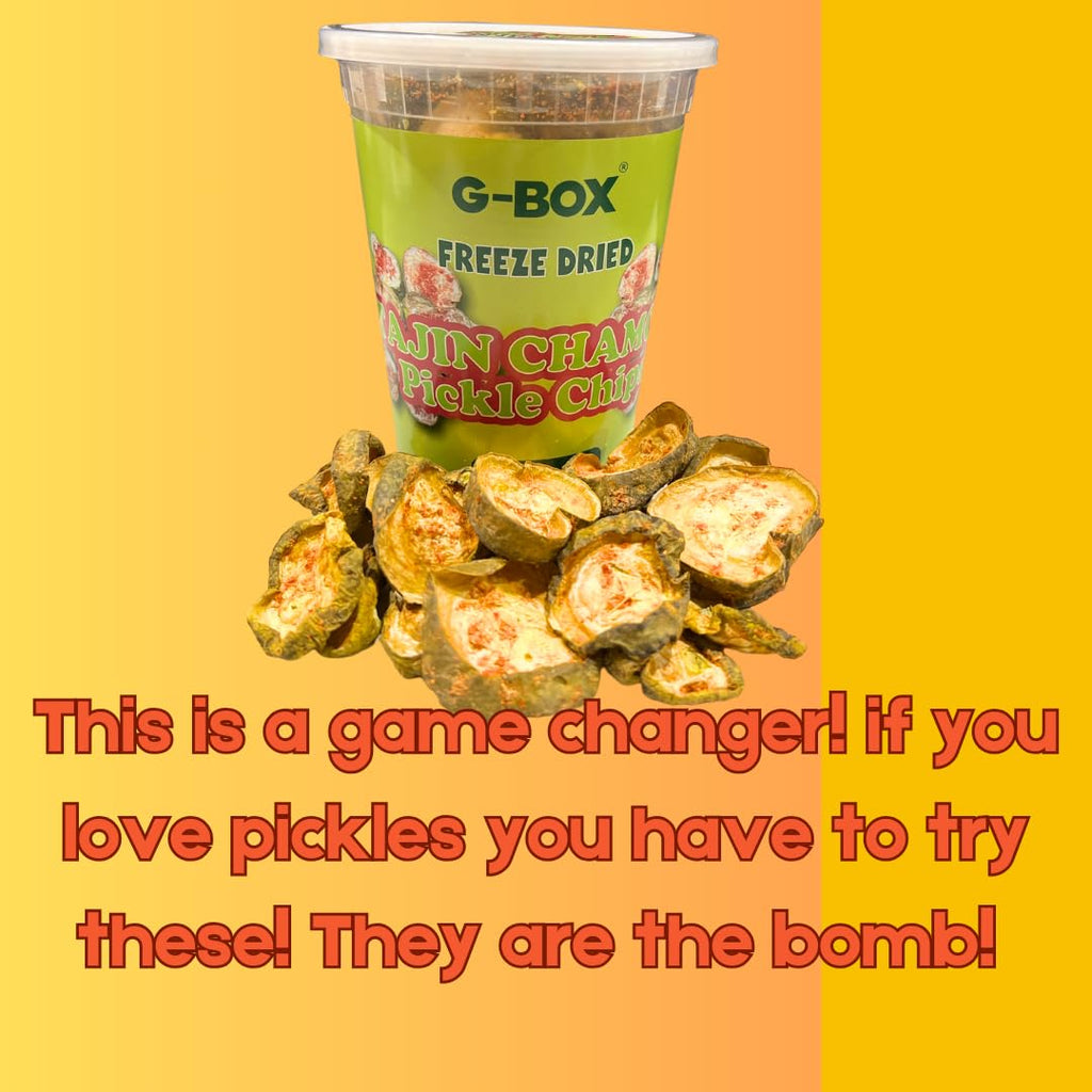 G-BOX Chamoy Freeze Dried Pickle Chips, Healthy Snacks for Adults - Low Calorie, Freeze Dried Food(1.8 Ounce, Chamoy)