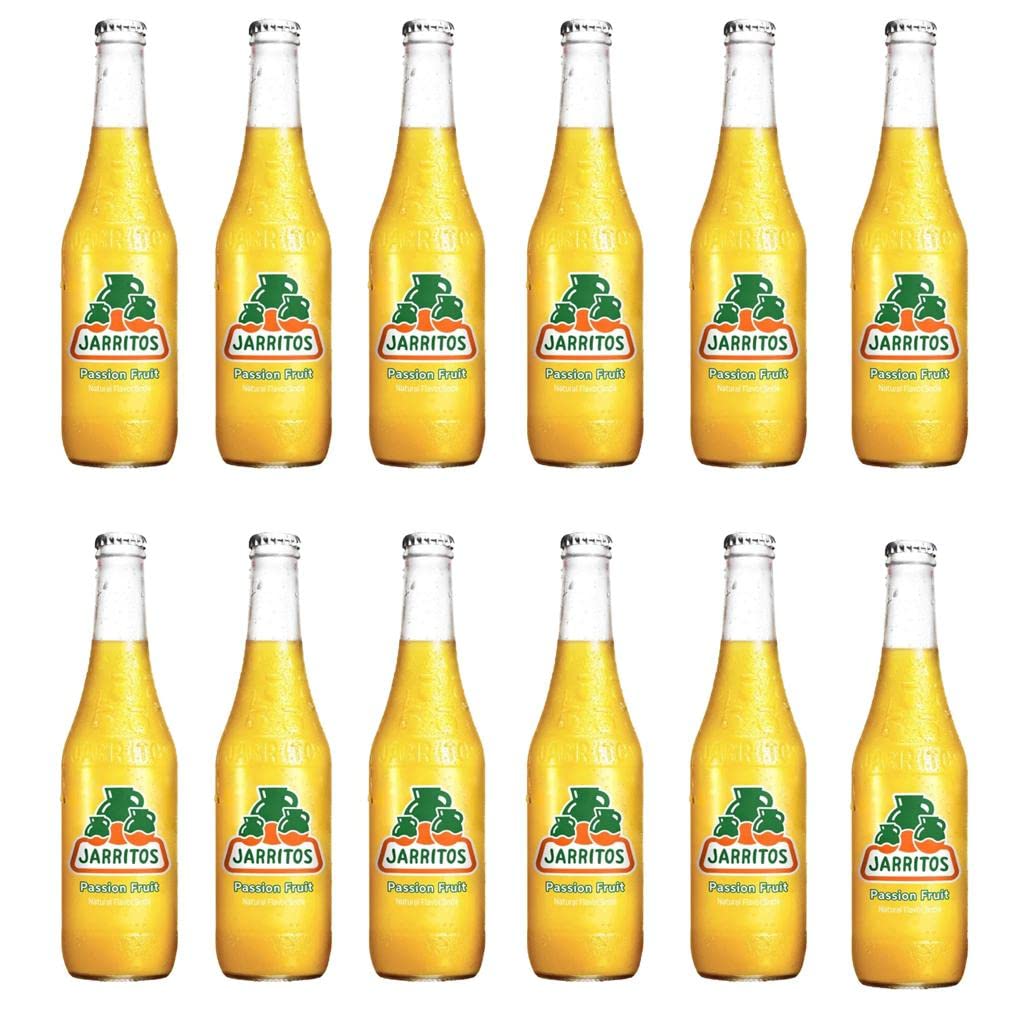 QUALITATT 10 Jarritos Mexican Soft Soda Drink Passion Fruit Glass Bottle 12 fl oz 12 Pack by Qualitatt