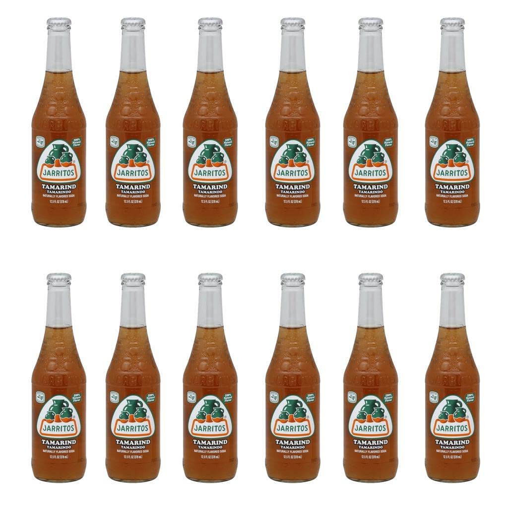 QUALITATT 10 Jarritos Mexican Soft Soda Drink Tamarind Glass Bottle 12 fl oz 12 Pack by Qualitatt