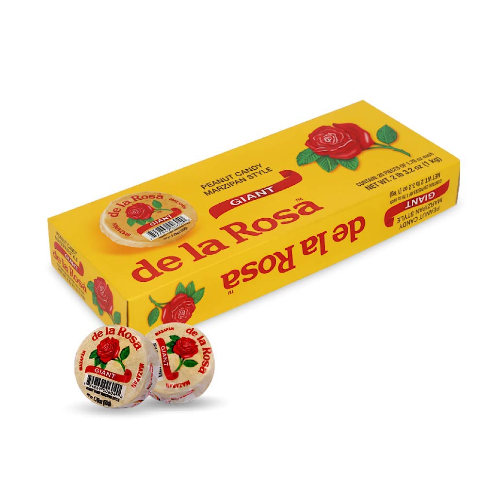 De la Rosa Mazapan, Mexican Original Peanut Candy, Regular and covered in chocolate (Regular, Pack of 12)