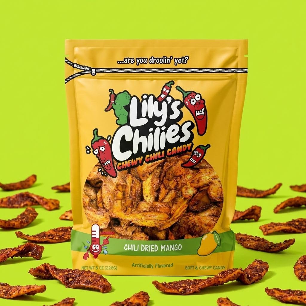 Lilys Chilies, Sour and Chili Chewy Candy (Chili Strawberry Belts)
