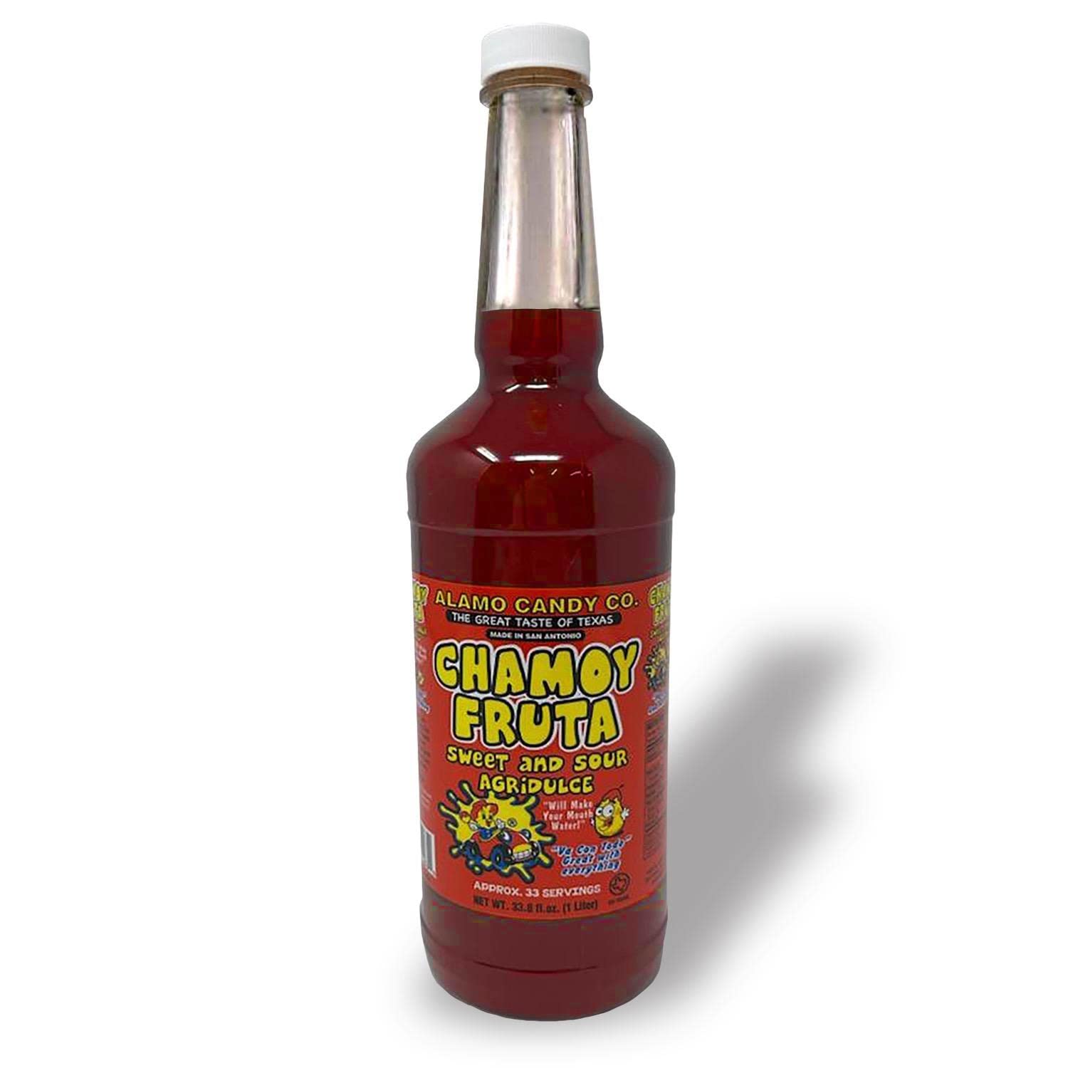 Alamo Candy Co. Chamoy Fruta Sweet and Sour Agridulce Sauce, 33.8 Ounces - Chamoy Rim Dip - Chamoy Candy - Chamoy Sauce for Fruit - Chamoy Paste - Chamoy Rim Paste - Mexican Candy 1/4*1/8 inch hank