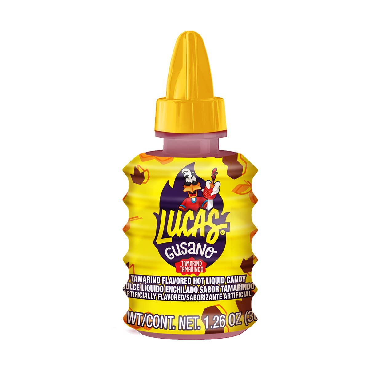 Lucas Chamoy Flavored Hot Liquid Candy, Gusano, 10 Pieces, 1.26 Ounces (Pack Of 10)