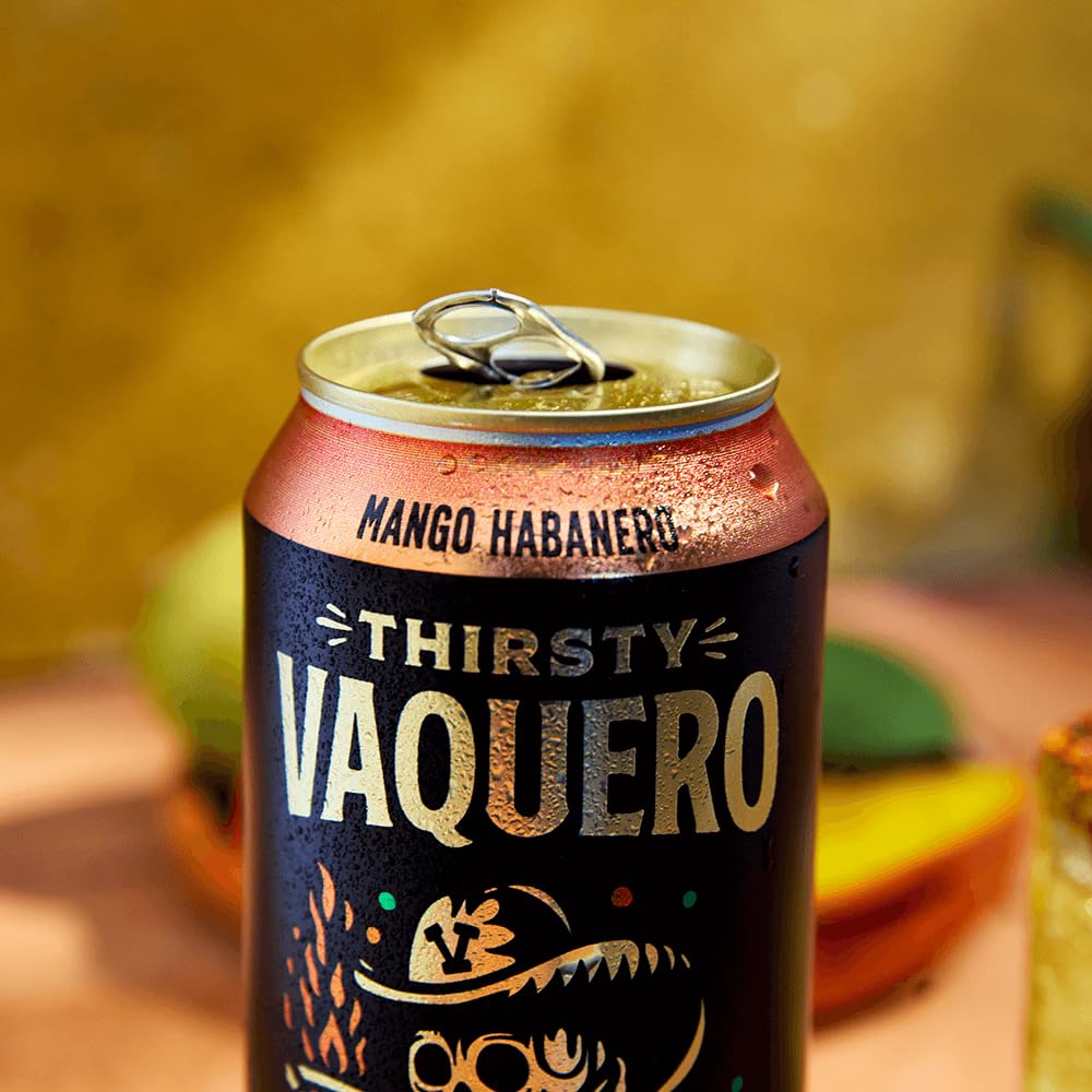 Thirsty Vaquero, Variety Pack, Mexican-inspired soda, Real Fruit Juice & Savory Spices, Organic Agave, Low Calorie | Lime, Salt & Chile, Watermelon Jalapeno, Mango Habanero (12-Pack | 16Oz Cans)