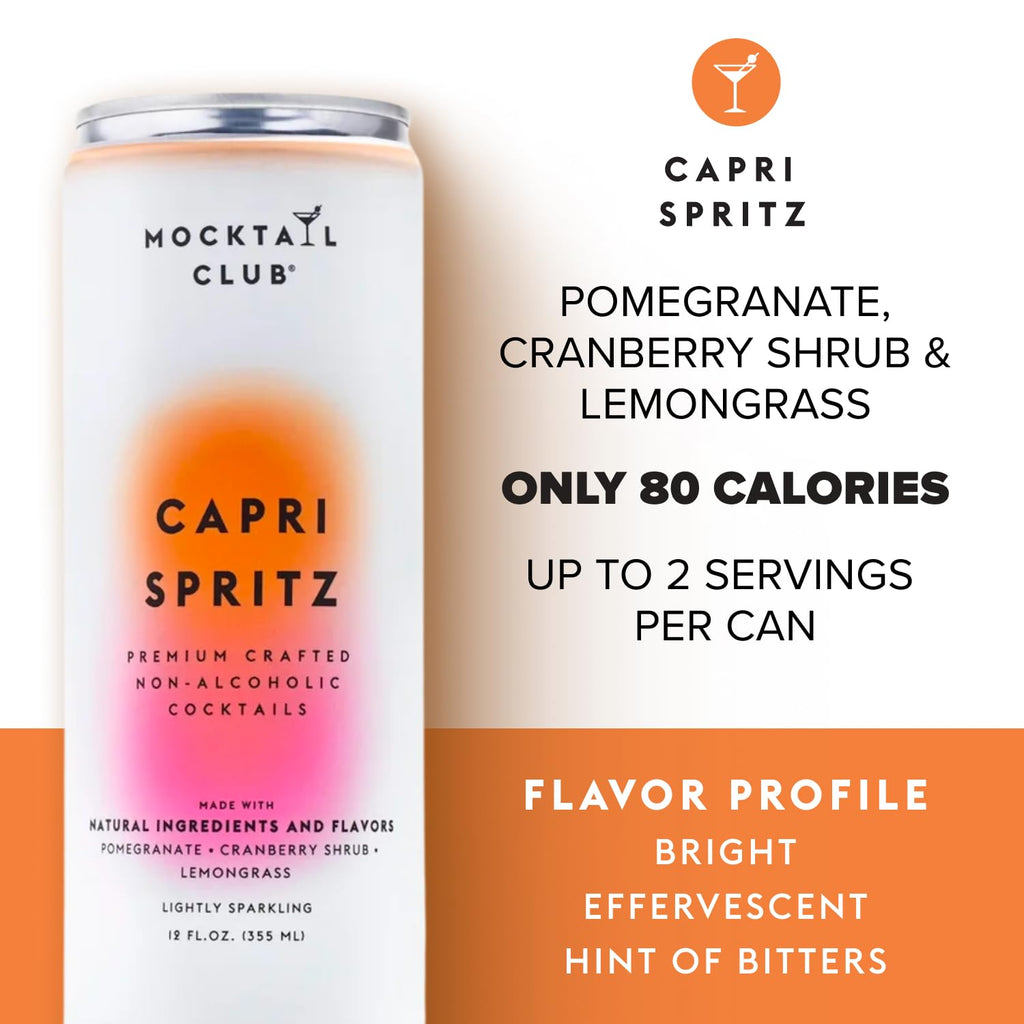 Mocktail Club Jalisco Passionfruit Sparkling Non-Alcoholic Cocktail 12oz (12pk), 80 Cals, Gluten-Free, No Artificial Ingredients, Zero Proof – with Passionfruit
