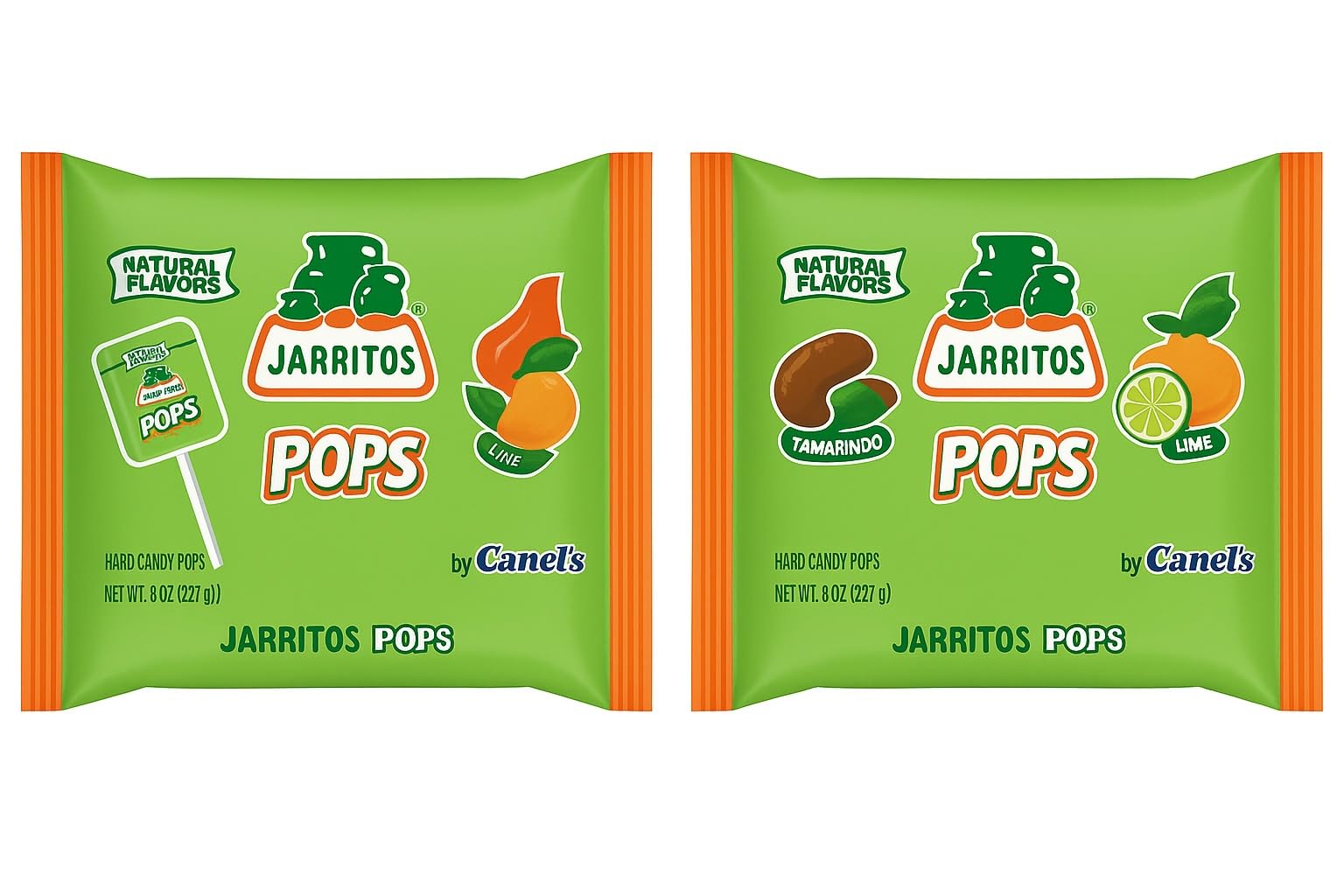 Canels Jarritos Lollipops 2-Pack Bundle – 38 Bottle-Shaped Pops – Mexican Hard Candy with Natural Flavors – Tamarind, Mango, Lime, Chili (Spicy + Spicy)