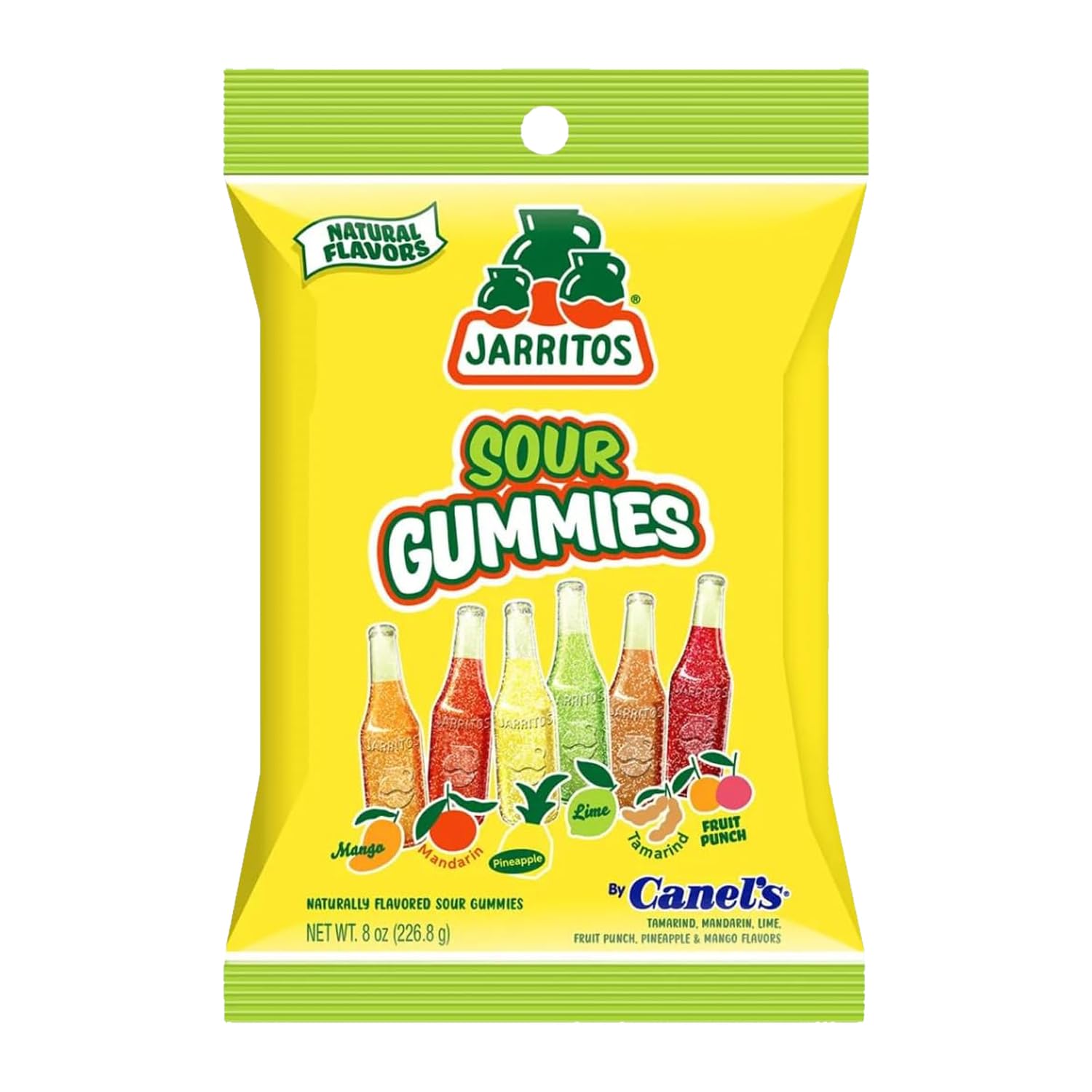 Jarritos Gummies Candy – Single 8oz Bag of Sweet Mexican Gummy Candies with Mixed Natural Flavors – 6 Fruity Flavors – Sweet & Chewy Vegan Gummy Snack Treats (Fruity)