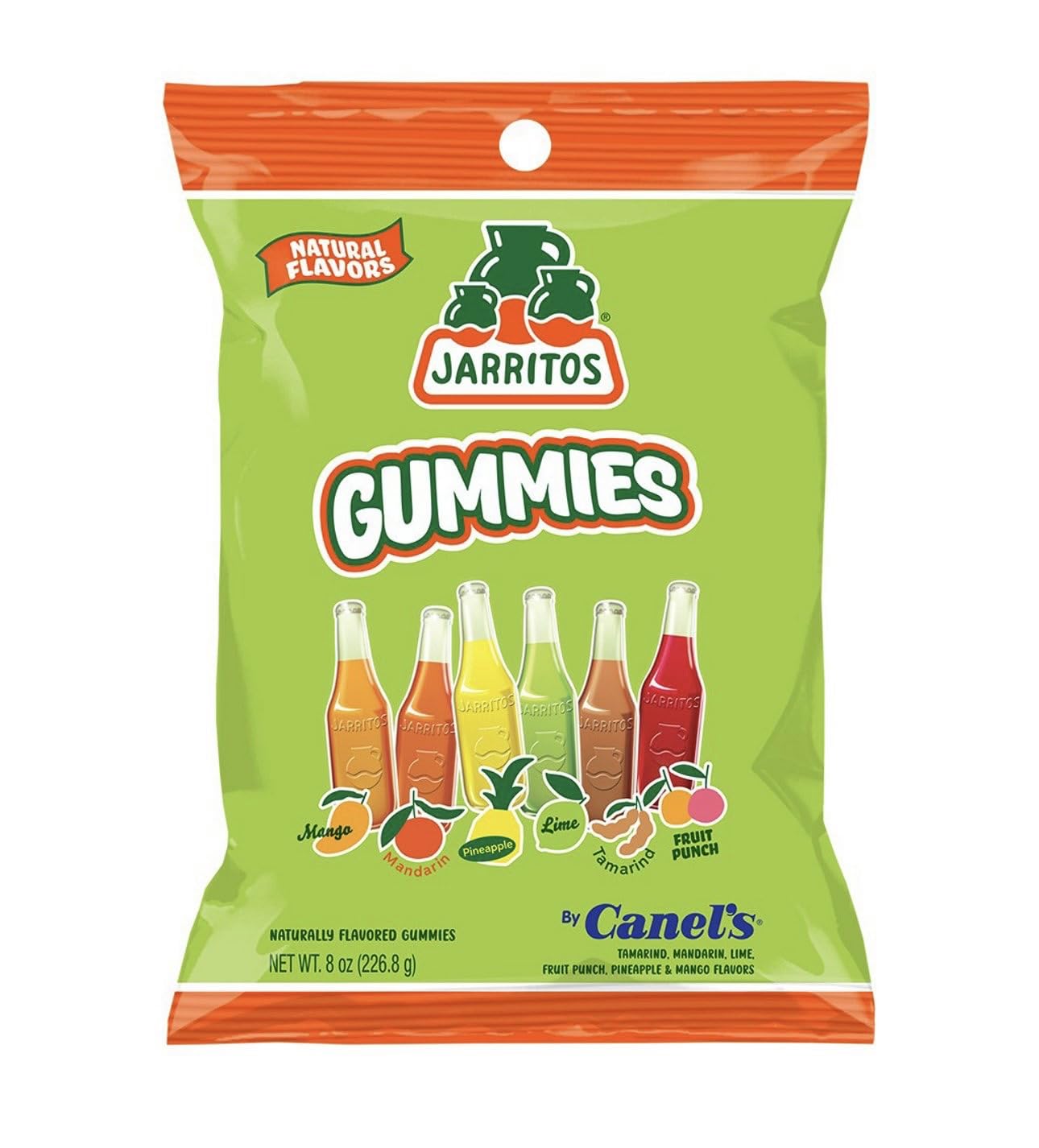 Jarritos gummies fruit flavored original sour & spicy mexican candy 8oz 3 pk