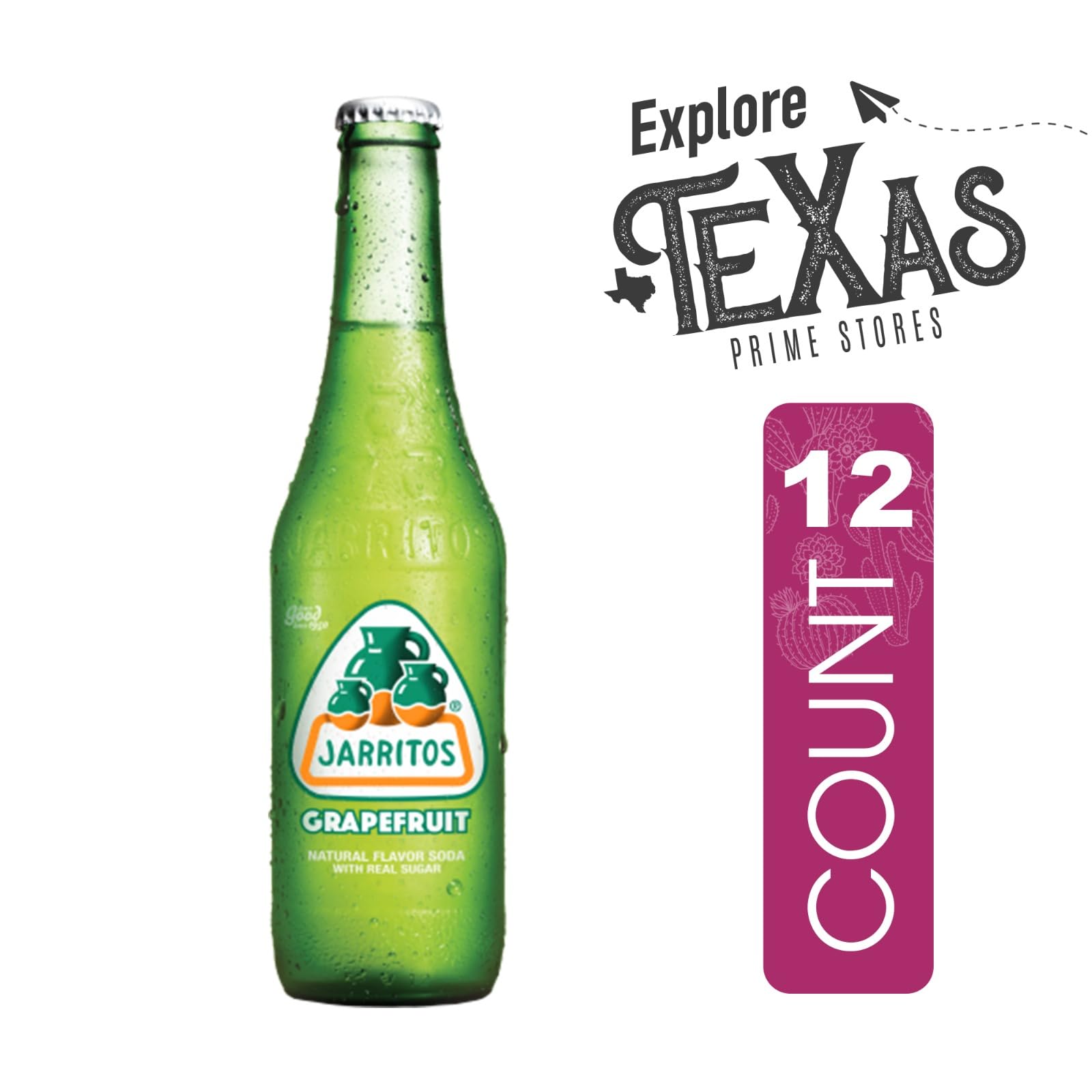 Jarritos 12-Pack of Pineapple Mexican Soft Drink Glass Bottle 12 fl oz Made with 100% Natural Sugar
