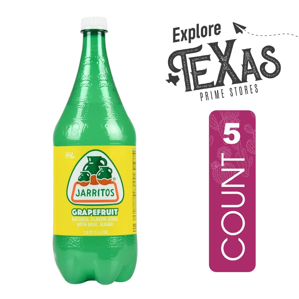 Sidral Mundet 5-Pack of Mexican Soft Drink Plastic Bottle 50.7 fl oz (1.5 lt) Made with 100% Natural Sugar