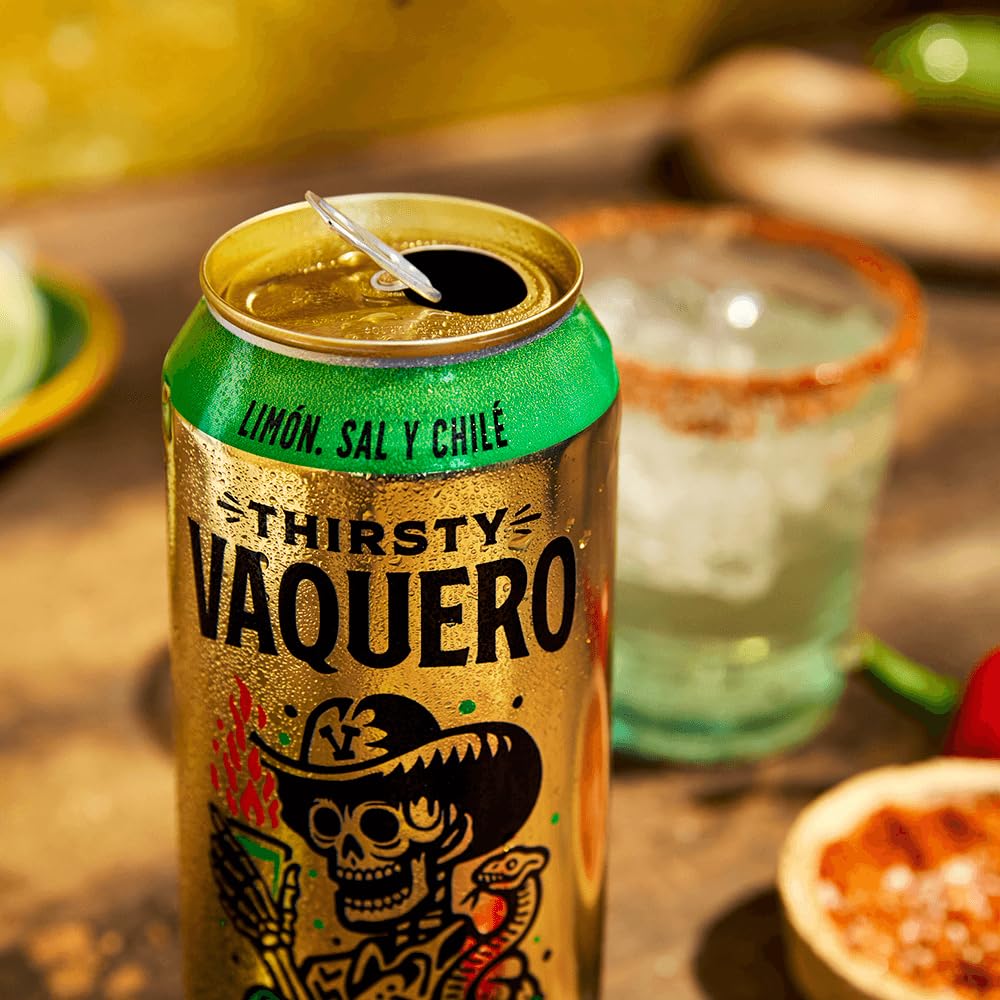 Thirsty Vaquero, Variety Pack, Mexican-inspired soda, Real Fruit Juice & Savory Spices, Organic Agave, Low Calorie | Lime, Salt & Chile, Watermelon Jalapeno, Mango Habanero (12-Pack | 16Oz Cans)