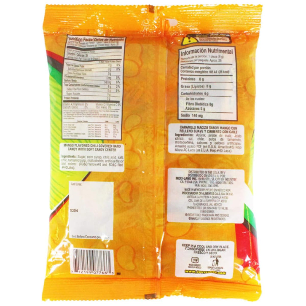 Sweetzo Sweet and Spicy Hard Candies Covered in Chili Powder, Watermelon and Mango Flavored Individually Wrapped Mexican Candies for Sharing, Pinatas or Goody Bag Fillers, 6 ounce Bags, (Pack of 2)