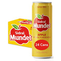 Sidral Mundet - Mexican Soda Soft Drinks, Apple (12 oz, 355ml) 24 Cans - Caffeine Free, Gluten Free - Real Cane Sugar - 0g Fat - Made in Mexico - Natural Flavor Soda Pop - Over 120 Years