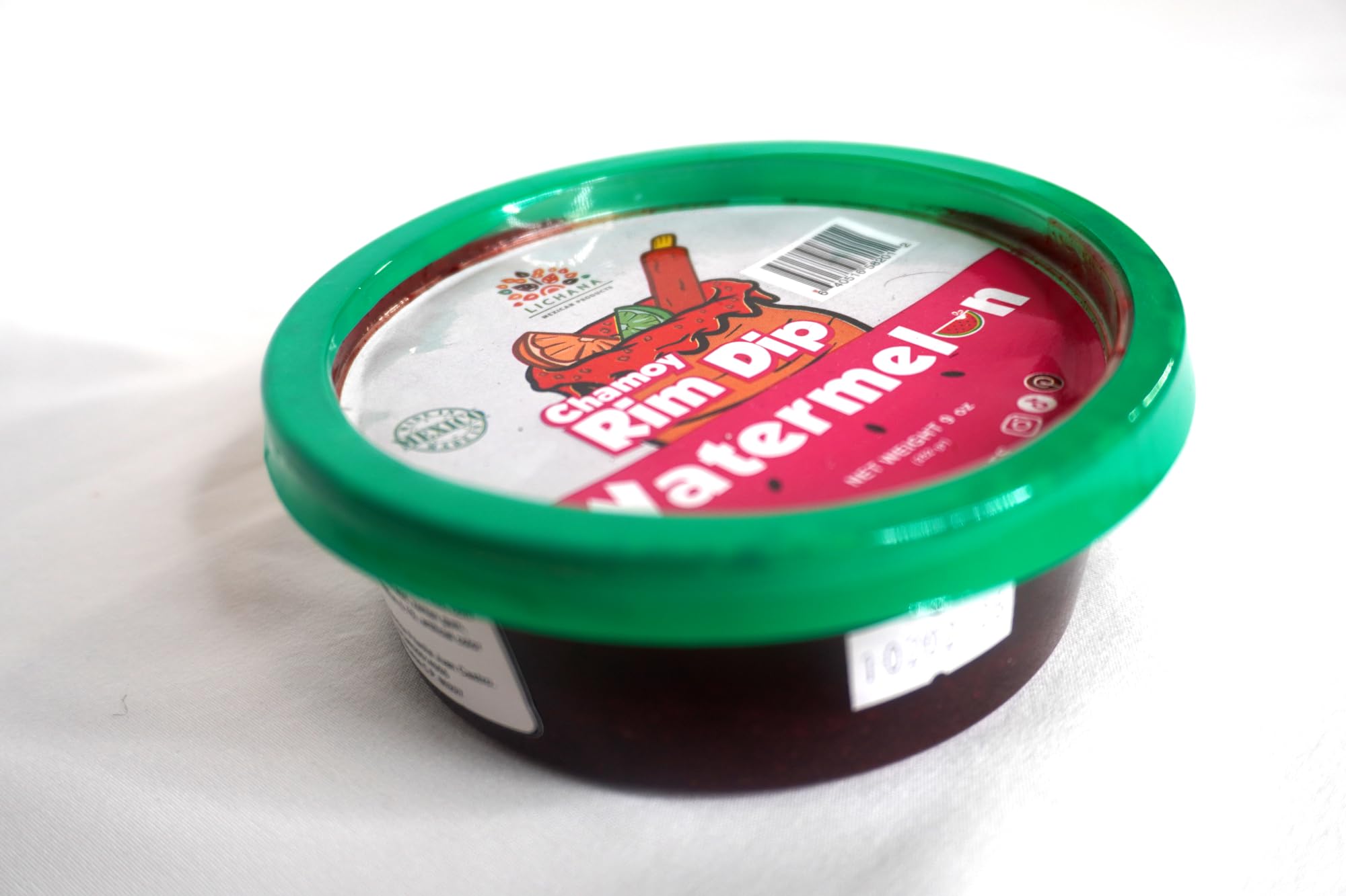 LICHANA Premium Rim Dip 9oz 12.5% More - Chamoy Paste 100% Mexican Handcrafted, Candy Dip For Drinks, Cocktails, Michelada, Beer, Seltzer, Rim Dressing (Watermelon)