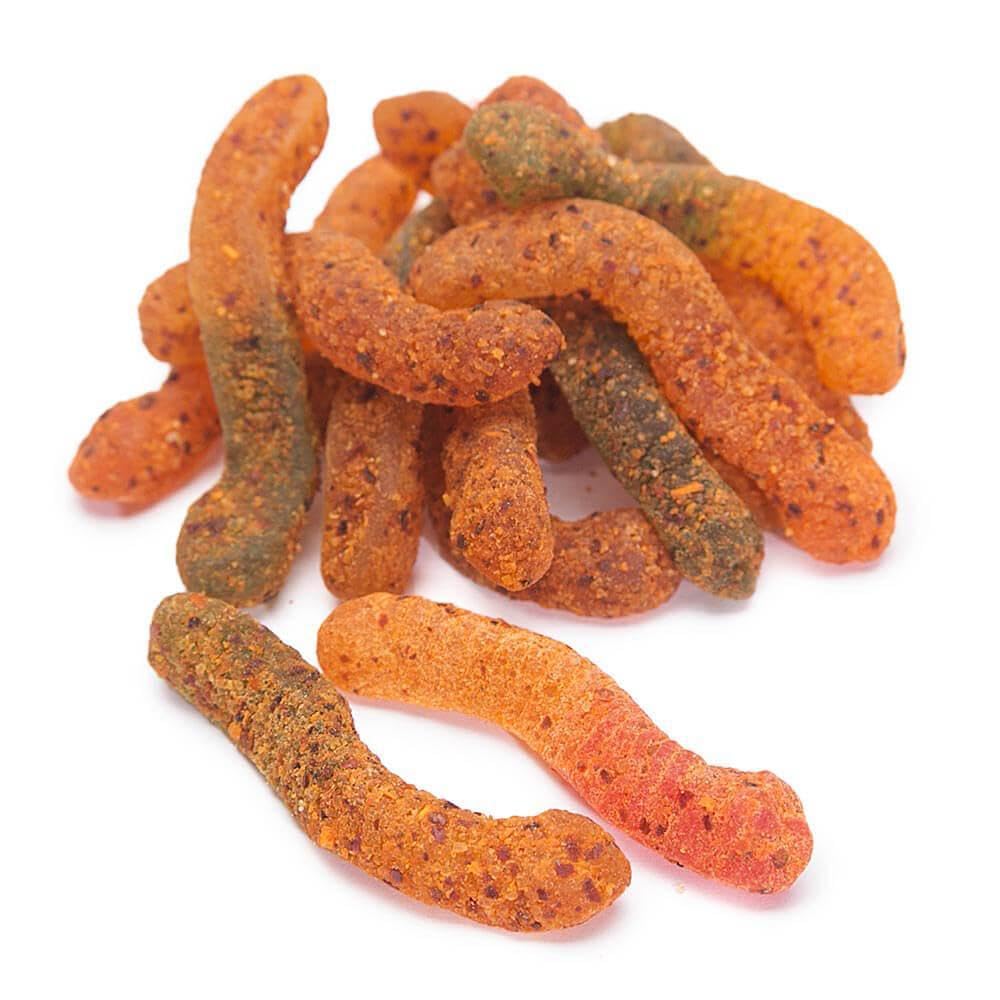 Smarty Stop Chamoy Covered Sour Gummy Candy, 2 lb Bulk Bag (Worm Gummy)
