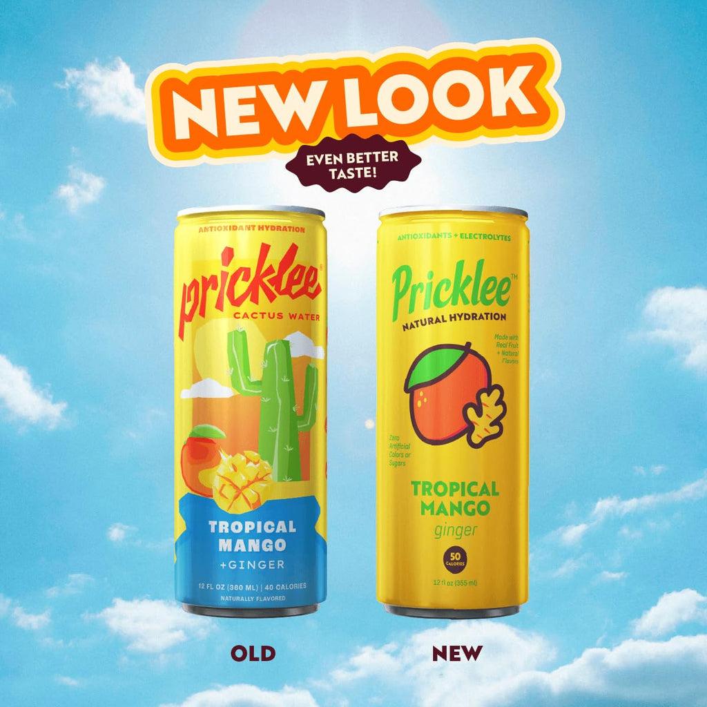 Pricklee Natural Hydration Drink – Prickly Pear, Wild Strawberry, Tropical Mango – Electrolytes + Antioxidants, Low Sugar, No Artificial Sweeteners – Non-Carbonated, Caffeine-Free – Cactus Water-Based (12 oz cans, 12 pack, 4 of each flavor)