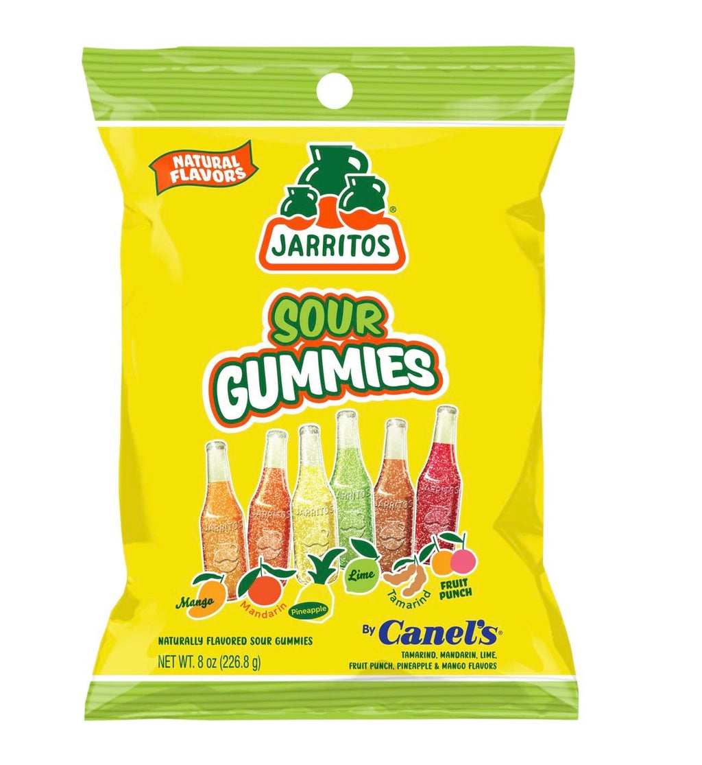 Jarritos gummies fruit flavored original sour & spicy mexican candy 8oz 3 pk