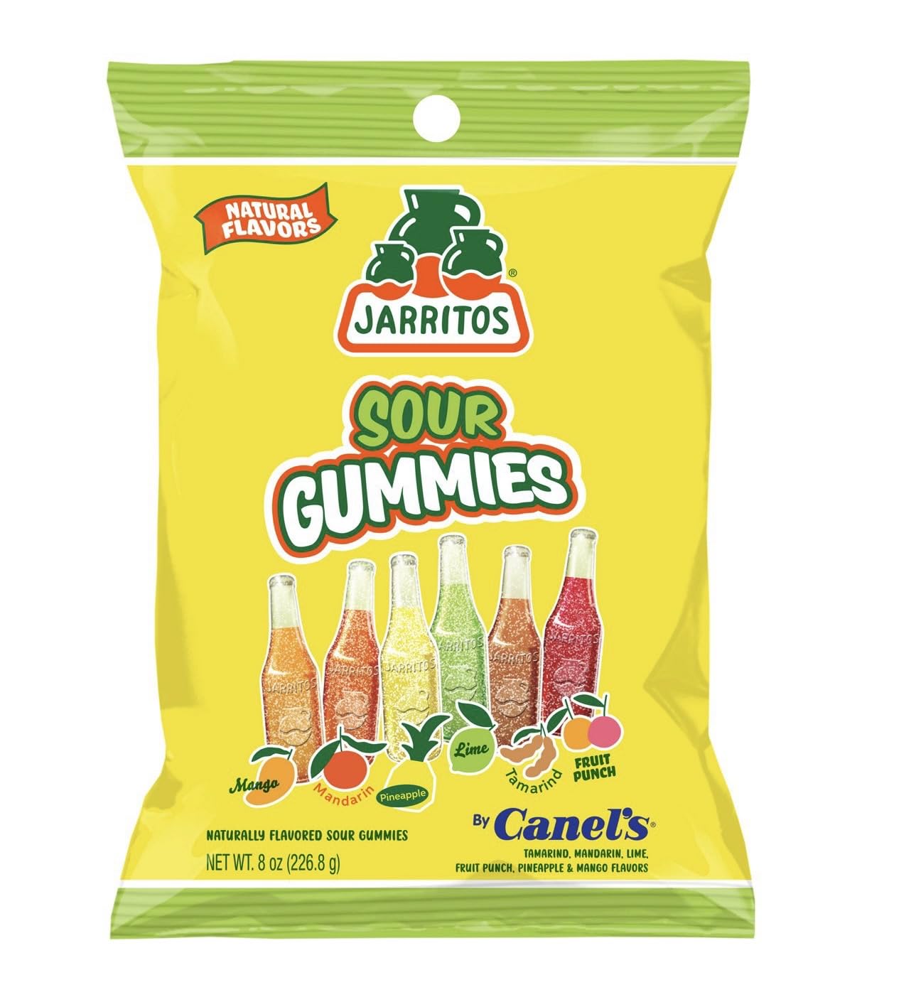 Jarritos gummies fruit flavored original sour & spicy mexican candy 8oz 3 pk