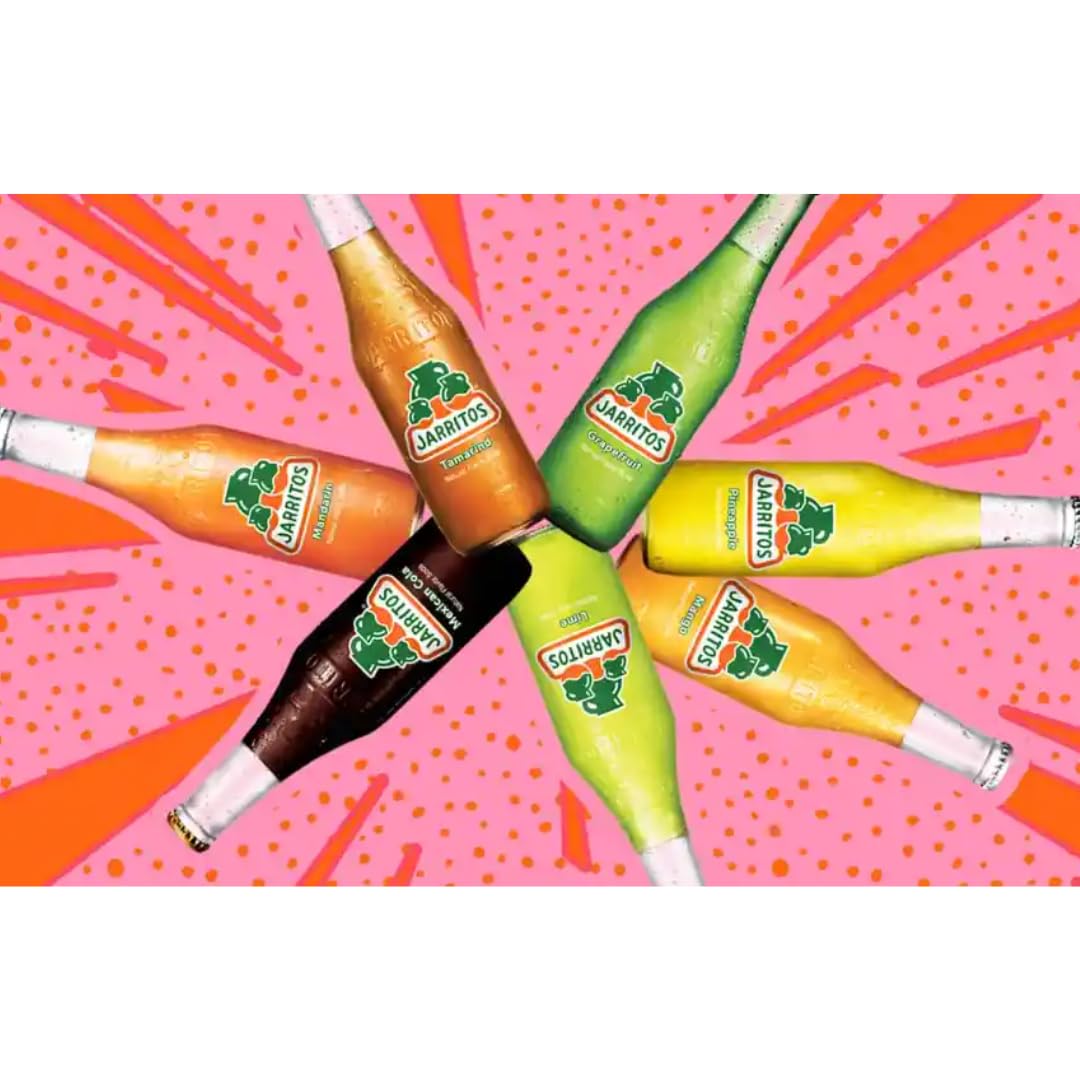 Jarritos Soda Variety Pack – 10 Assorted Flavors – Mexican Soft Drinks in Glass Bottles – 10 Pack