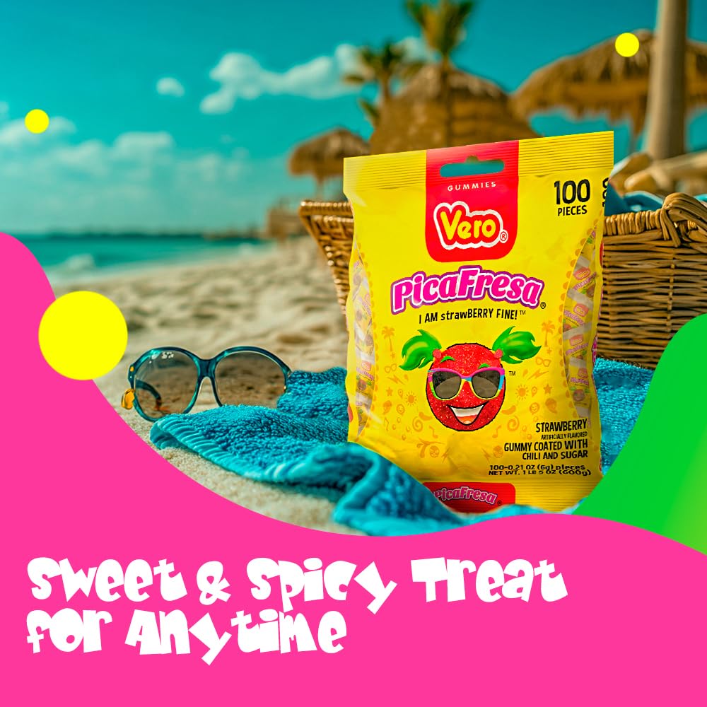 Vero Pica Fresca Strawberry Chili Gummies - 100ct