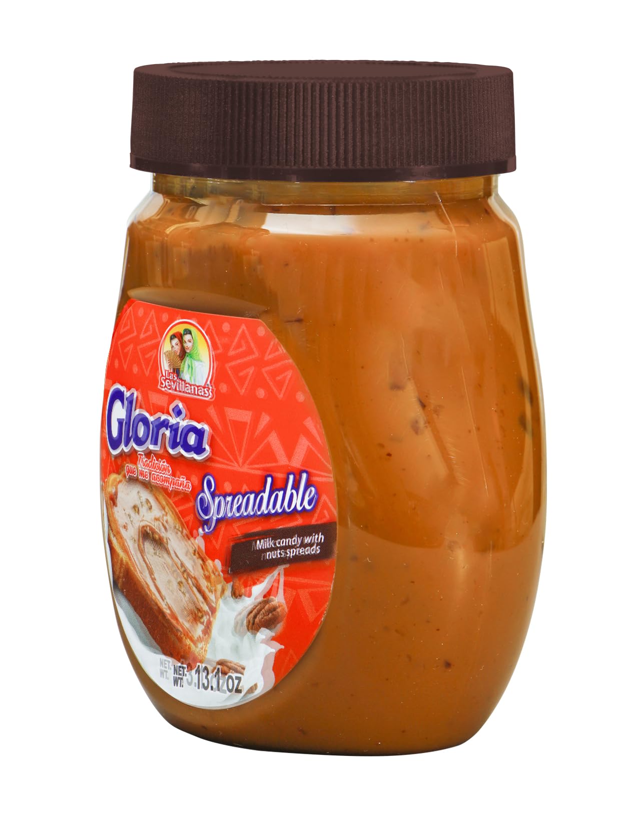 Gloria Spreadable Dulce de Leche Milk Candy with Nuts – Arequipe, Caramel Sauce Cajeta Mexicana- , Mexican Candy | Perfect for Pancakes, Waffles, Bread, and Desserts | Spreadable Snack (13.1 Oz 1 Pack)