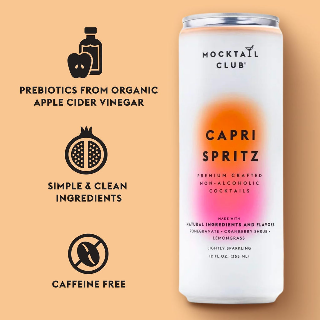 Mocktail Club Jalisco Passionfruit Sparkling Non-Alcoholic Cocktail 12oz (12pk), 80 Cals, Gluten-Free, No Artificial Ingredients, Zero Proof – with Passionfruit
