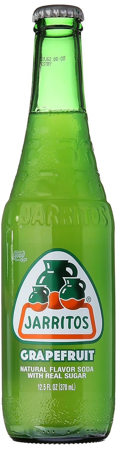 Jarritos Mexican Soft Soda Drink, Grapefruit, Mandarin, Lime - Variety Pack, 12.5oz Glass Bottle Pack of 12