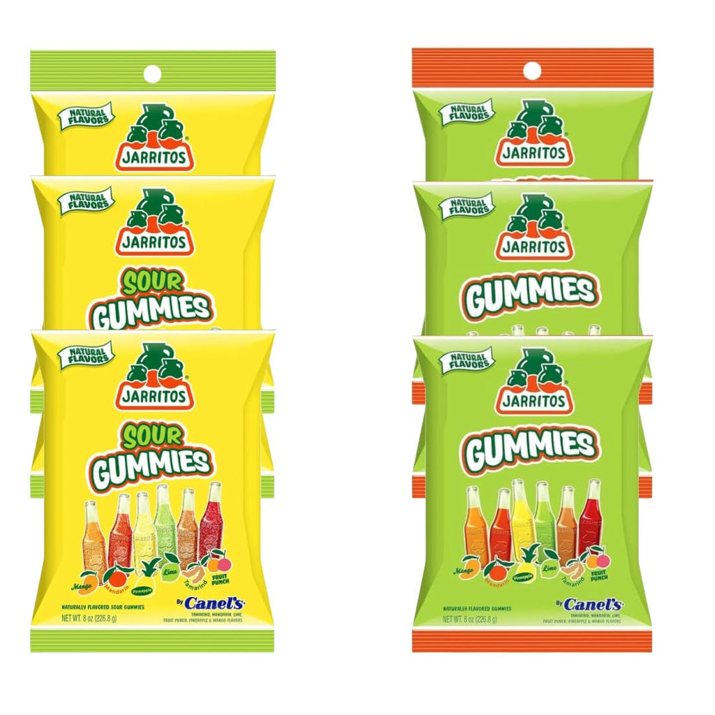 Jarritos Gummies (6 pack) Original and Sour | Mexican Candies | Natural Flavors | 6 Flavors |