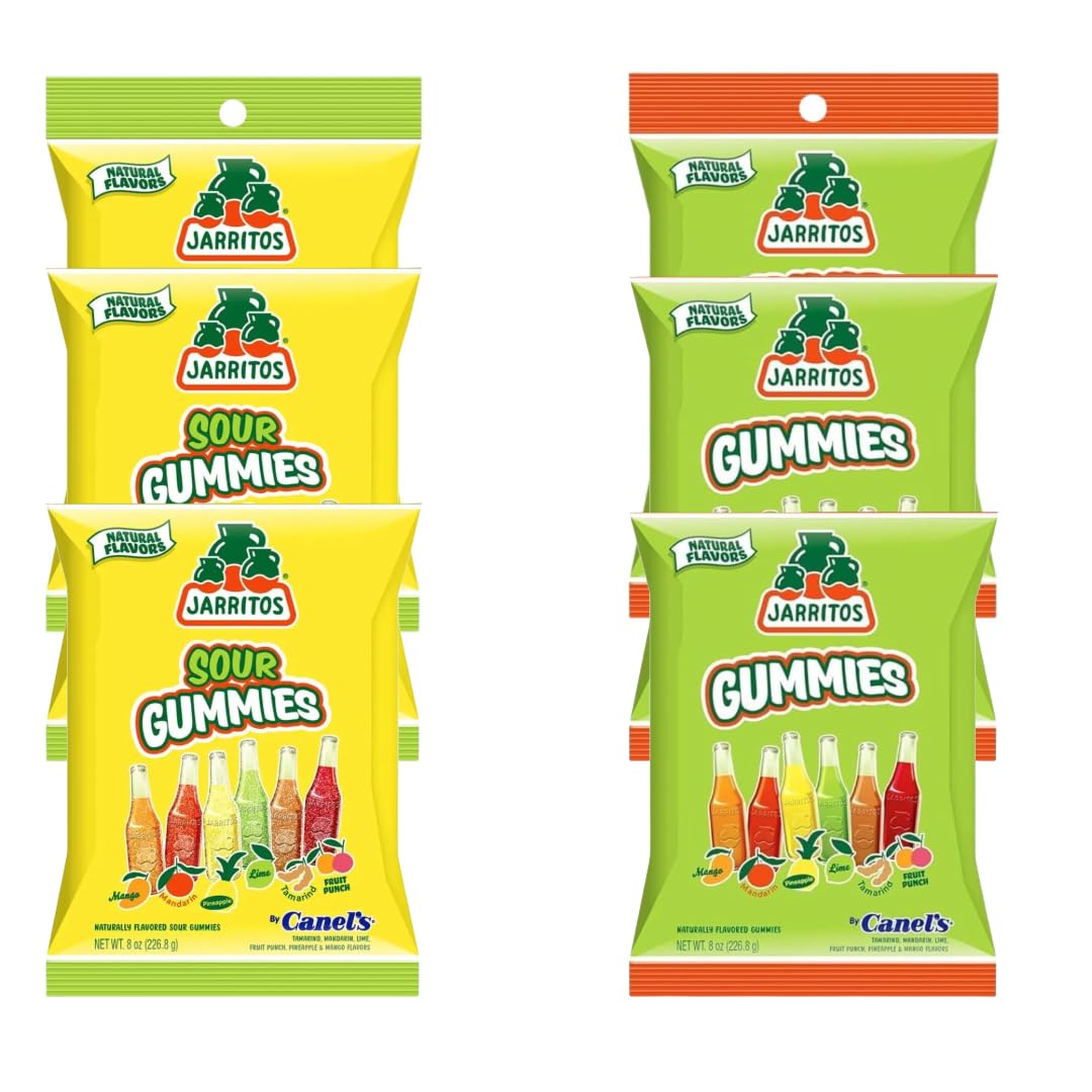 Jarritos Gummies (6 pack) Original and Sour | Mexican Candies | Natural Flavors | 6 Flavors |