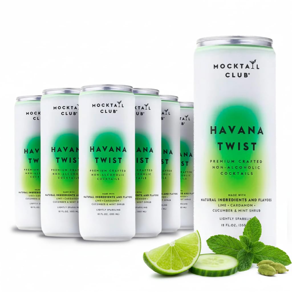 Mocktail Club Jalisco Passionfruit Sparkling Non-Alcoholic Cocktail 12oz (12pk), 80 Cals, Gluten-Free, No Artificial Ingredients, Zero Proof – with Passionfruit