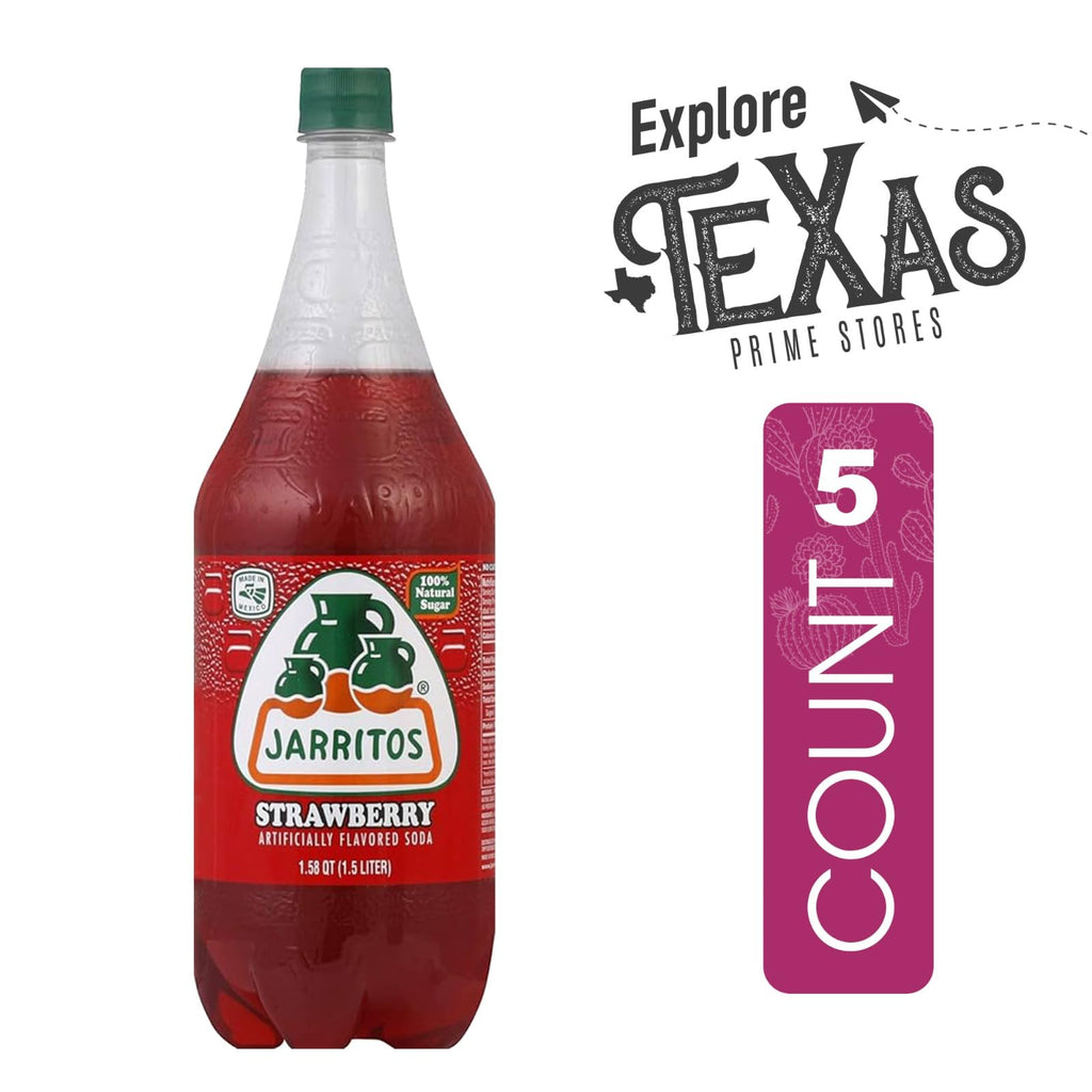 Sidral Mundet 5-Pack of Mexican Soft Drink Plastic Bottle 50.7 fl oz (1.5 lt) Made with 100% Natural Sugar