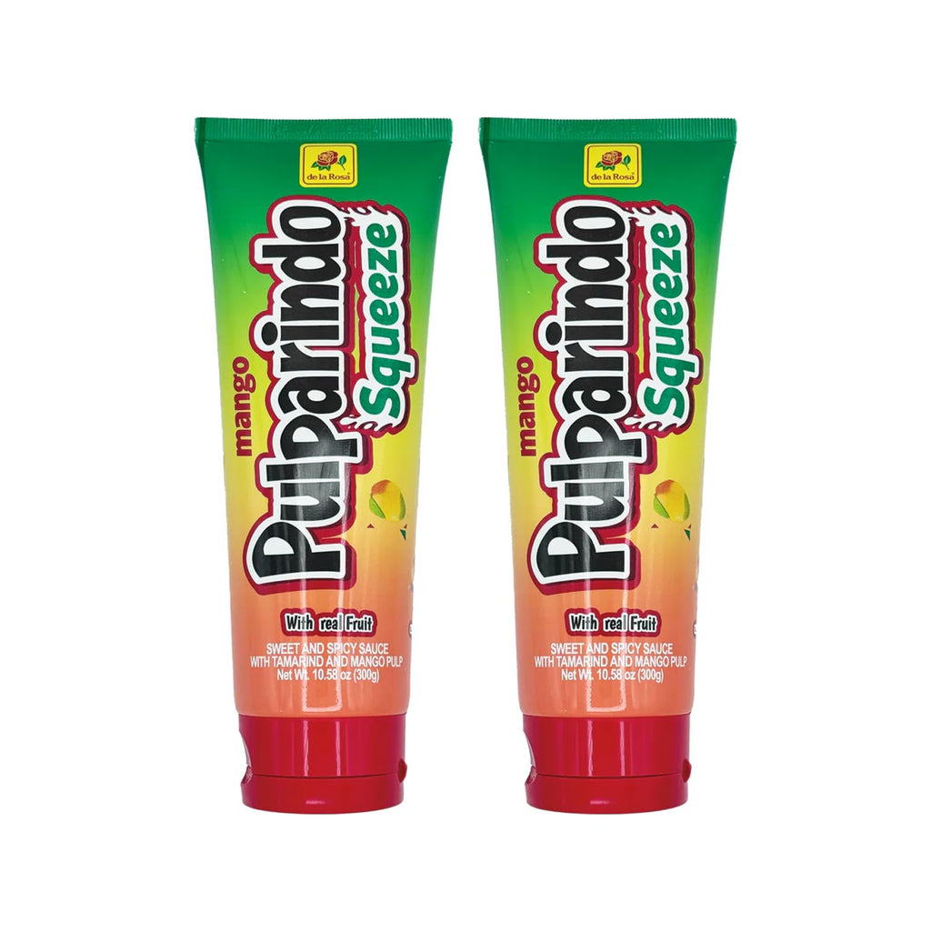 Pulparindo Squeeze Tamarind Candy 10.58 oz - 2 Pack – Choose from Original or Mango Flavor | Spicy, Sweet & Tangy Mexican Candy Snack | Tamarind Paste Dulces Mexicanos (Assorted)