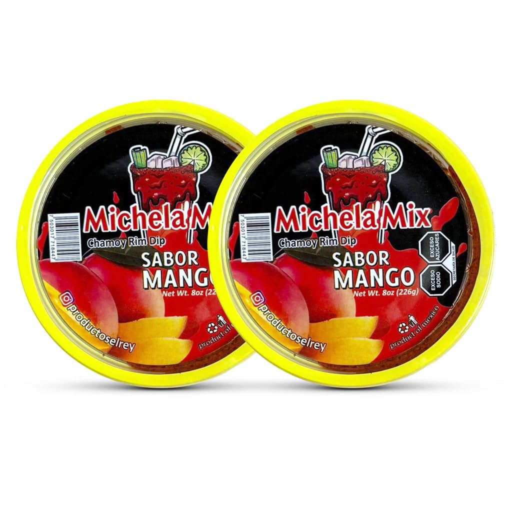 Michela Mix 2 Pack, Chamoy michelada Rimmer, Rimming Dip, Michelada and Fruit Dip, Chiltepin El Rey (Mango)