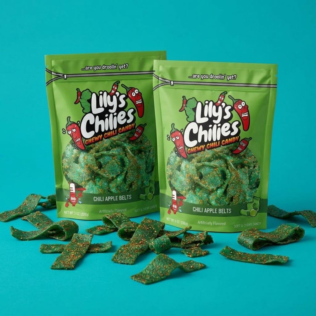 Lilys Chilies, Sour and Chili Chewy Candy (Chili Strawberry Belts)
