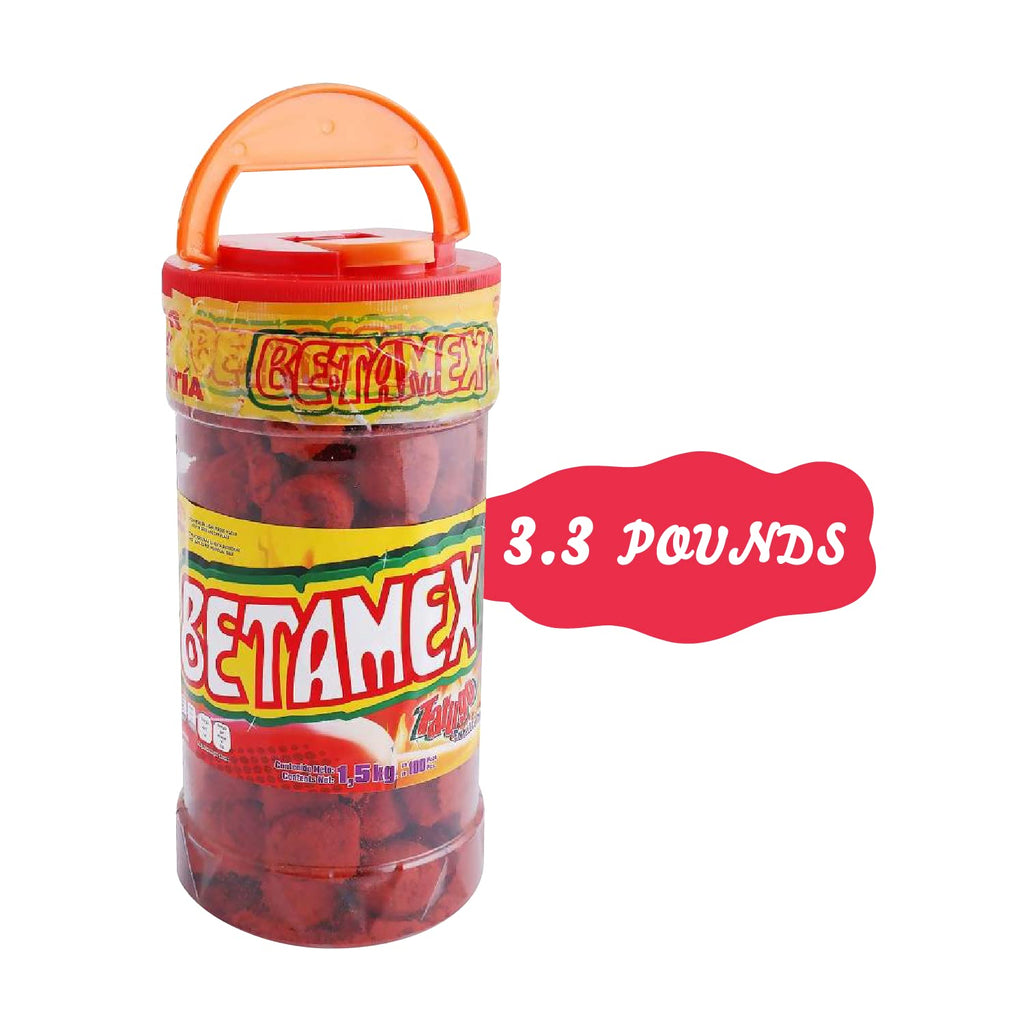 BETAMEX Tarugo Candy Tamarind Flavor 1.5kg/ 3.3 pounds – Mexican Food – Spicy Flavor and Delicious Tamarind Flavor