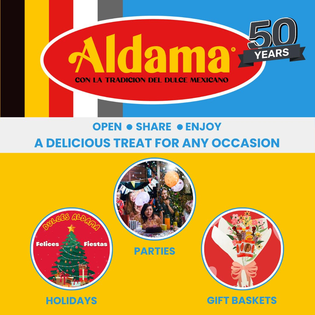 ALDAMA Mini Obleas Milk Candy Wafers – Traditional Mexican Cajeta Wafer Candy, Individually Wrapped (1-Pack, 20 Piece Per Pack)