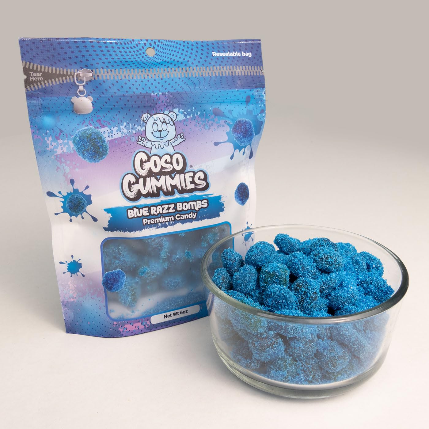 Goso Gummies Spicy Chamoy Gusher Bombs – 6oz Resealable Bag – Tangy Chamoy Filled Gusher Candy