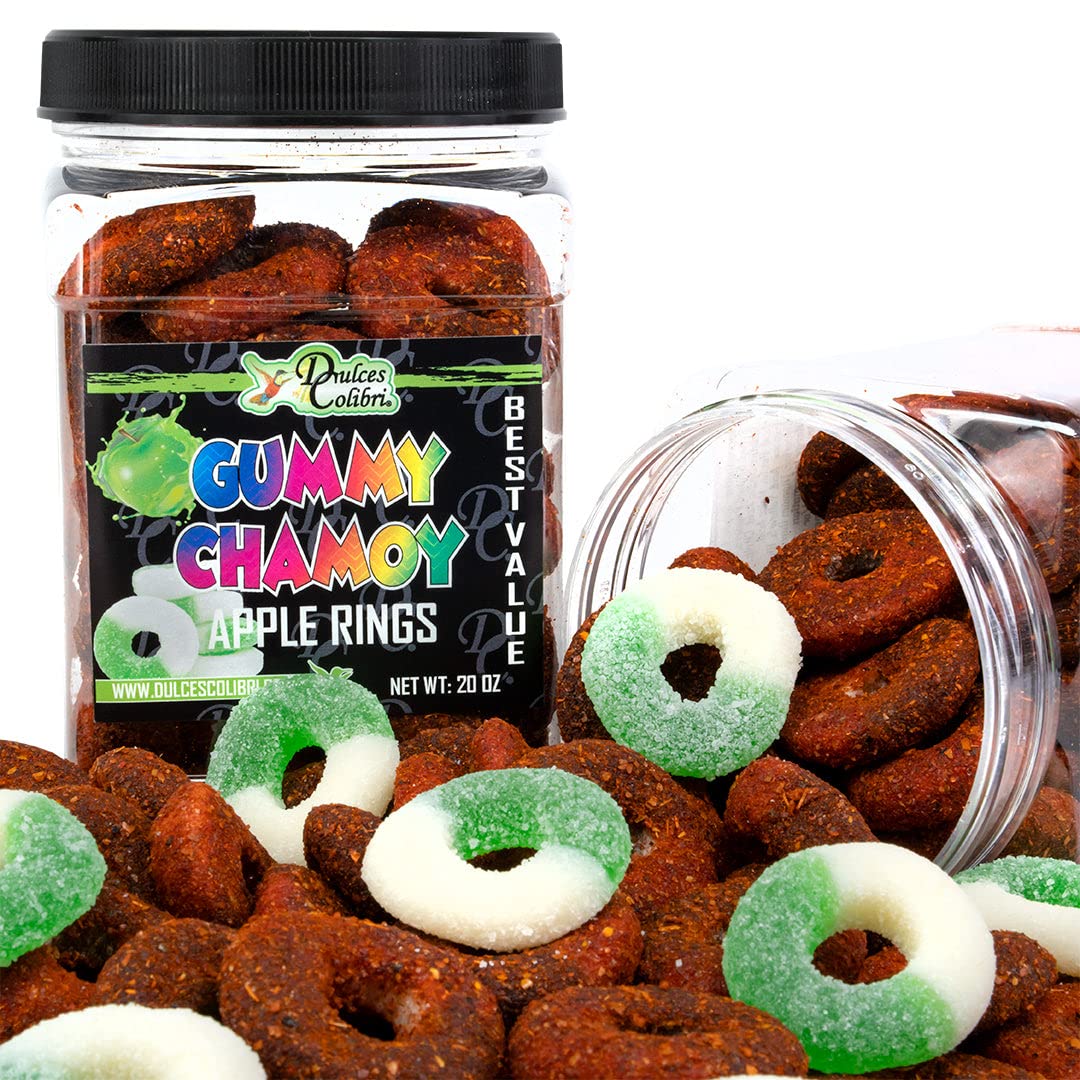 Dry Chamoy Coated Mango Gummies | 9oz Jar | PREMIUM | Mess Free | Authentic Bold Mexican Flavors | Artisan Made, Fresh & Delicious|