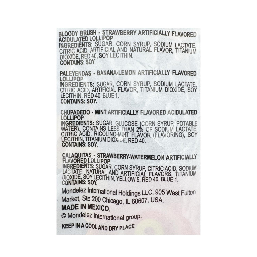 Vero Dulce Susto Mix Assorted Individually Wrapped Fruit Flavored Lollipops - Mexican Candy - Net Wt. 19.75 Ounces, 40 Count Bag