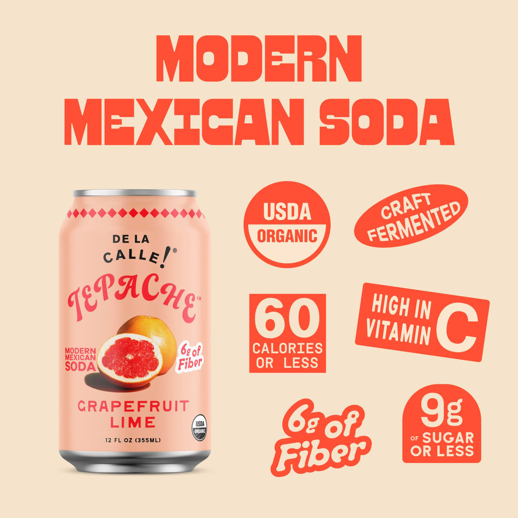 De La Calle Tepache - Mixta Variety Pack - Modern Mexican Soda - Craft Fermented Pineapple Sparkling Beverage - Certified Organic, Non-Alcoholic, Healthy Soda, Low Sugar, Low Calorie, Non-GMO