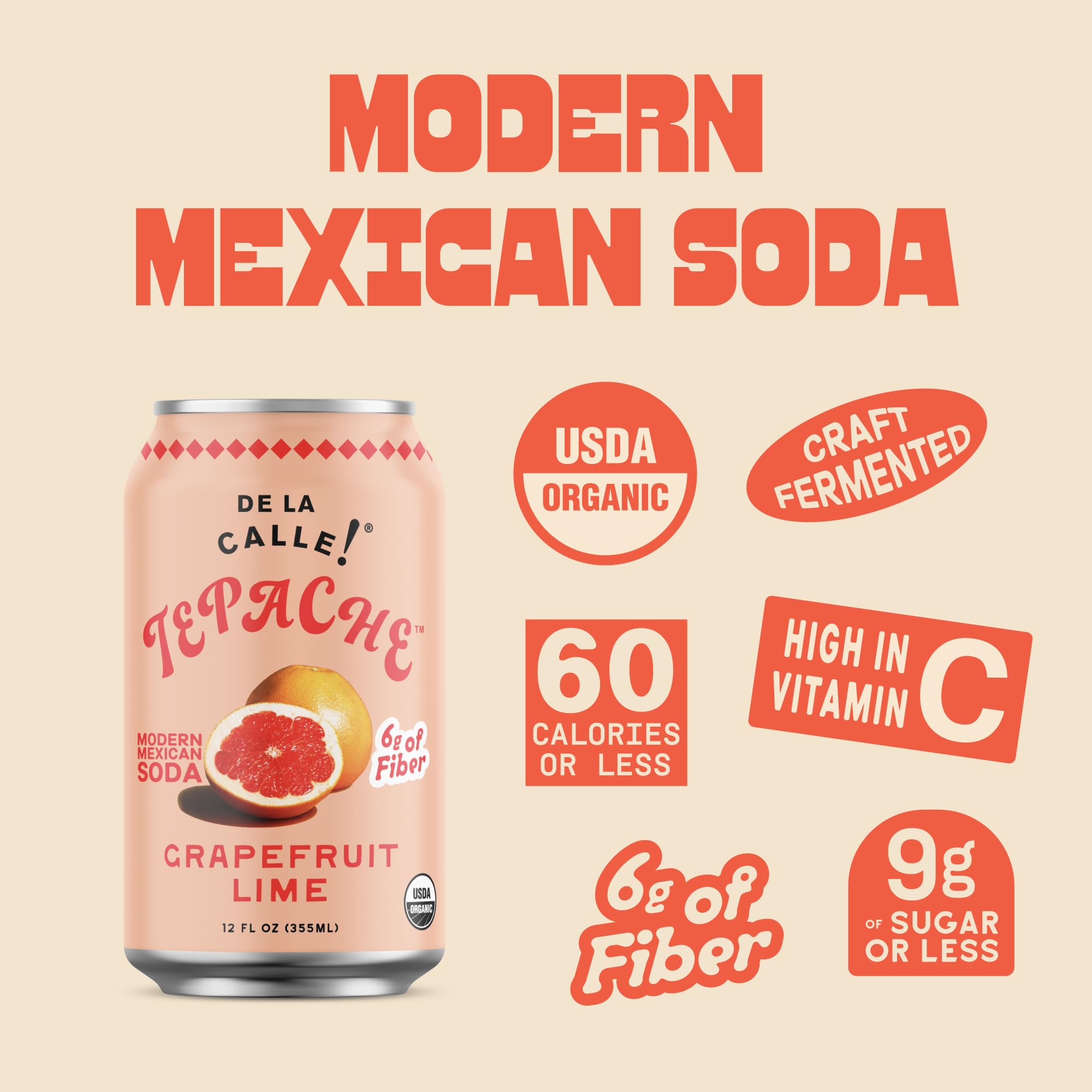 De La Calle Tepache - Mixta Variety Pack - Modern Mexican Soda - Craft Fermented Pineapple Sparkling Beverage - Certified Organic, Non-Alcoholic, Healthy Soda, Low Sugar, Low Calorie, Non-GMO