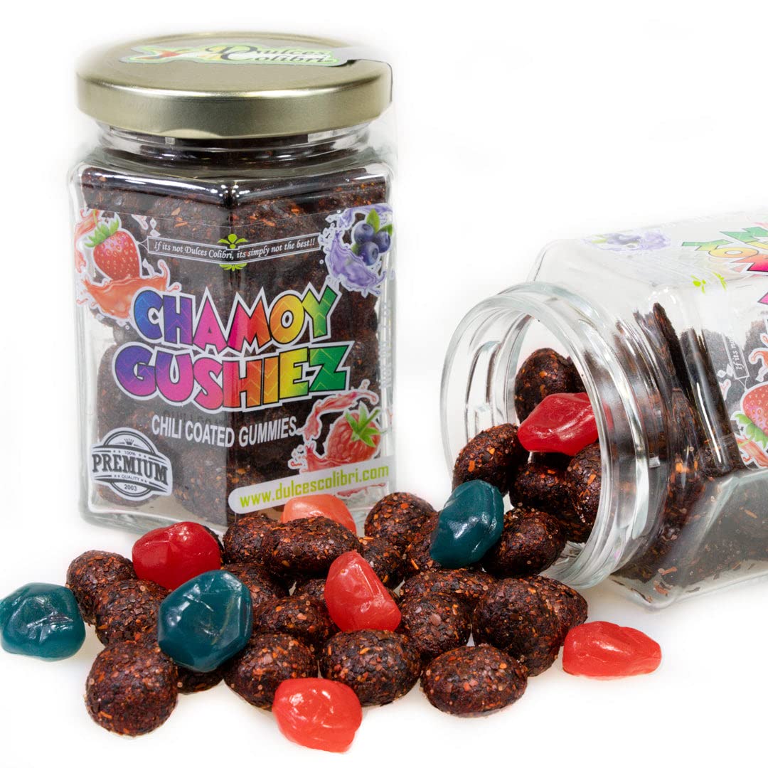 Dry Chamoy Coated Mango Gummies | 9oz Jar | PREMIUM | Mess Free | Authentic Bold Mexican Flavors | Artisan Made, Fresh & Delicious|