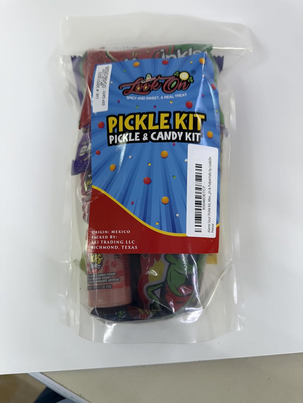 Arcoiris Sour Chamoy Pickle Kit, Ready to make the Famous Viral TikTok Trend, Includes Original Sour Dill Pickle, Baby Lucas, Lucas Gusano, Skwinkles Salsaghetti & and Other Mexican Candy by LookOn