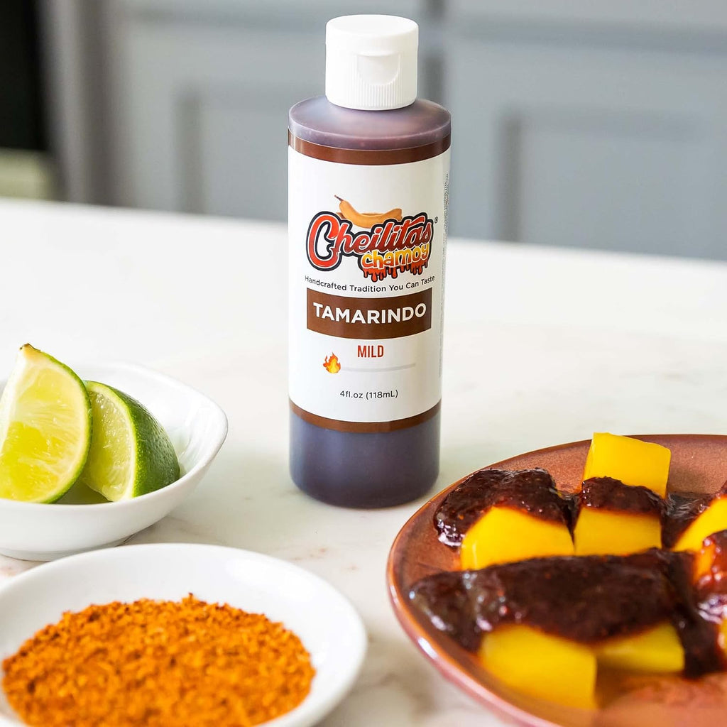 Cheilitas Chamoy All Natural Mexican Rim Candy Dip | Tamarindo Grab & Go Bottle | Hand Crafted for Drinks, Cocktails, Micheladas, Beer and More