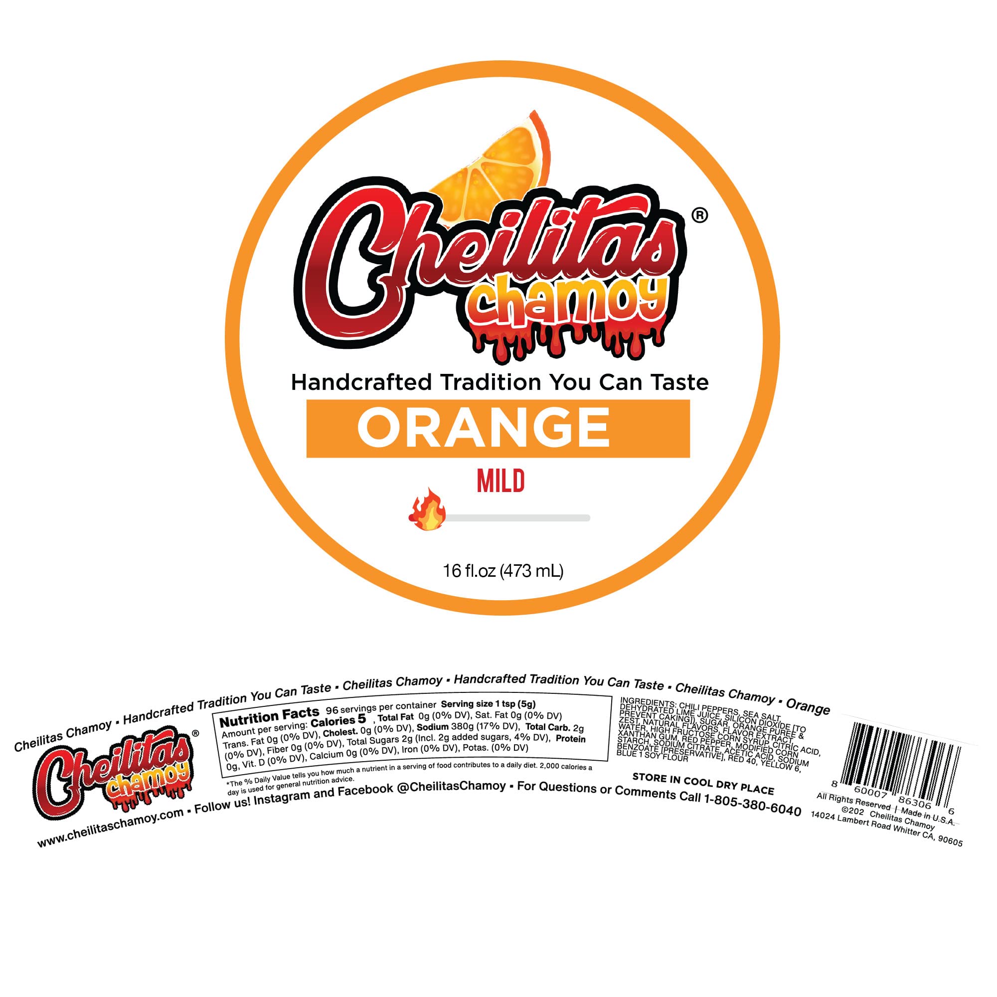 Cheilitas Chamoy Mexican Rim Candy Dip Paste 8 oz | Hand Crafted for Drinks, Cocktails, Micheladas, Beer and More (Tamarind)