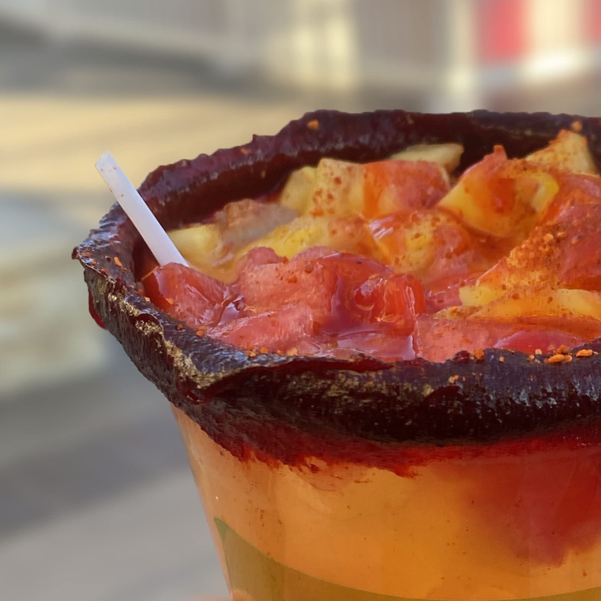 Sapo's Miches Chamoy Rim Dip - Tamarind Candy Sauce for Drinks, Micheladas & Cocktails, 8 oz (Pineapple)