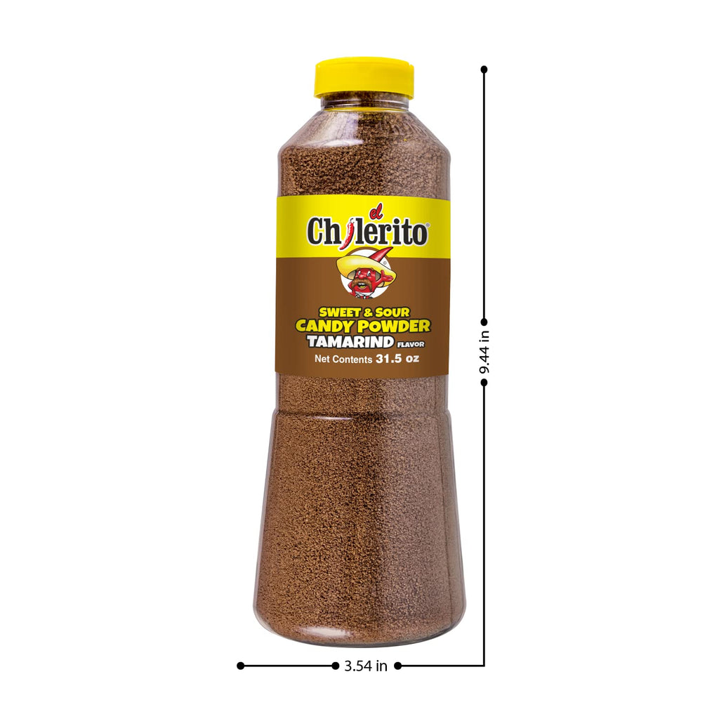 EL CHILERITO Candy Powder Tamarind Flavor 960g/ 32.2 Fl. Oz - Mexican Foods – For All Your Topping Needs - To Share With Friends And Family - Kosher - Tamarind