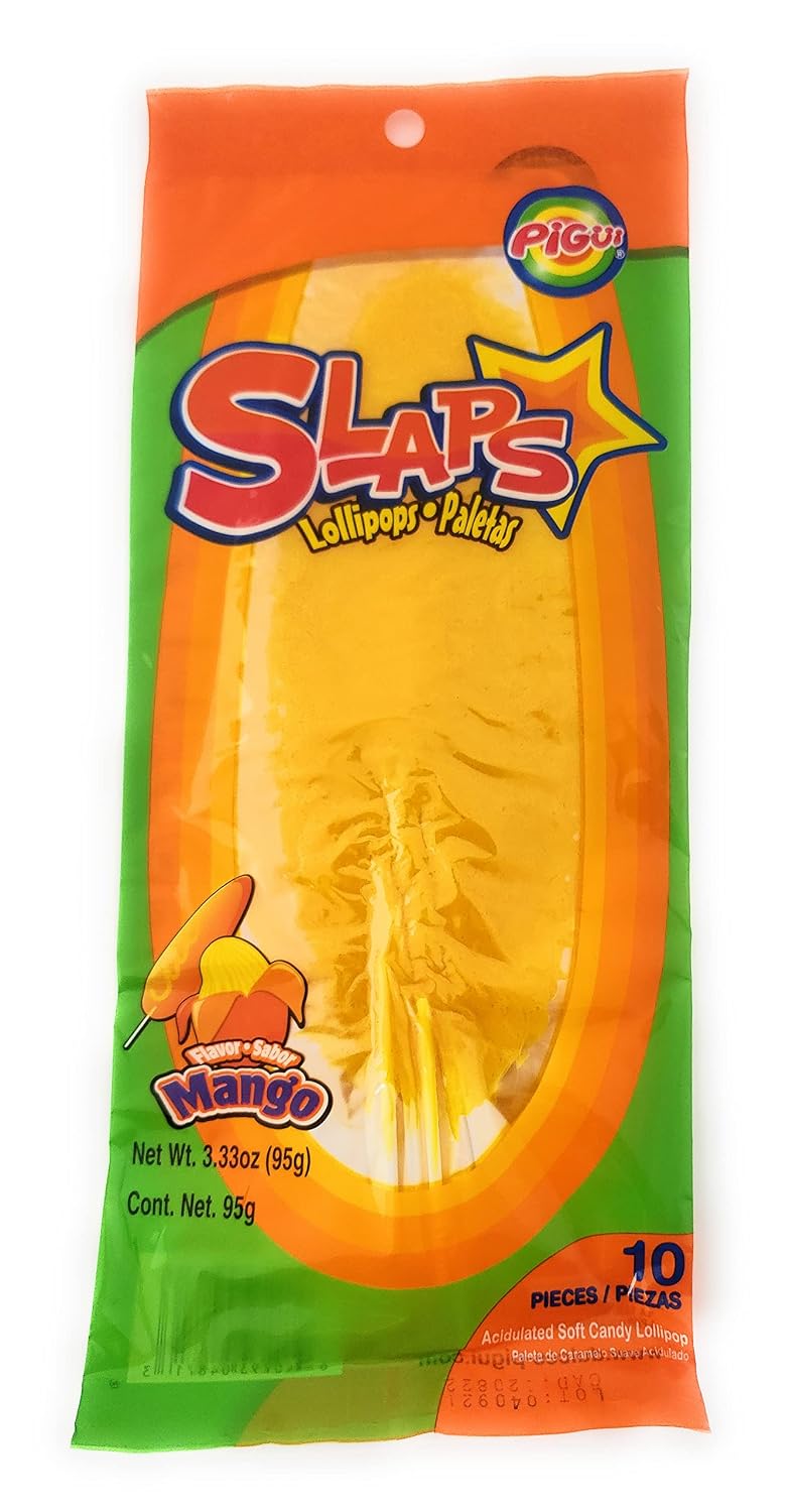 Mega PG Mexican Slaps Lollipop Candy - 50 Pieces Mega Bundle - 5 Flavors - Tropical, Watermelon, Mango, Green Apple, and Blue Tamarind - Tik Tok Inspired